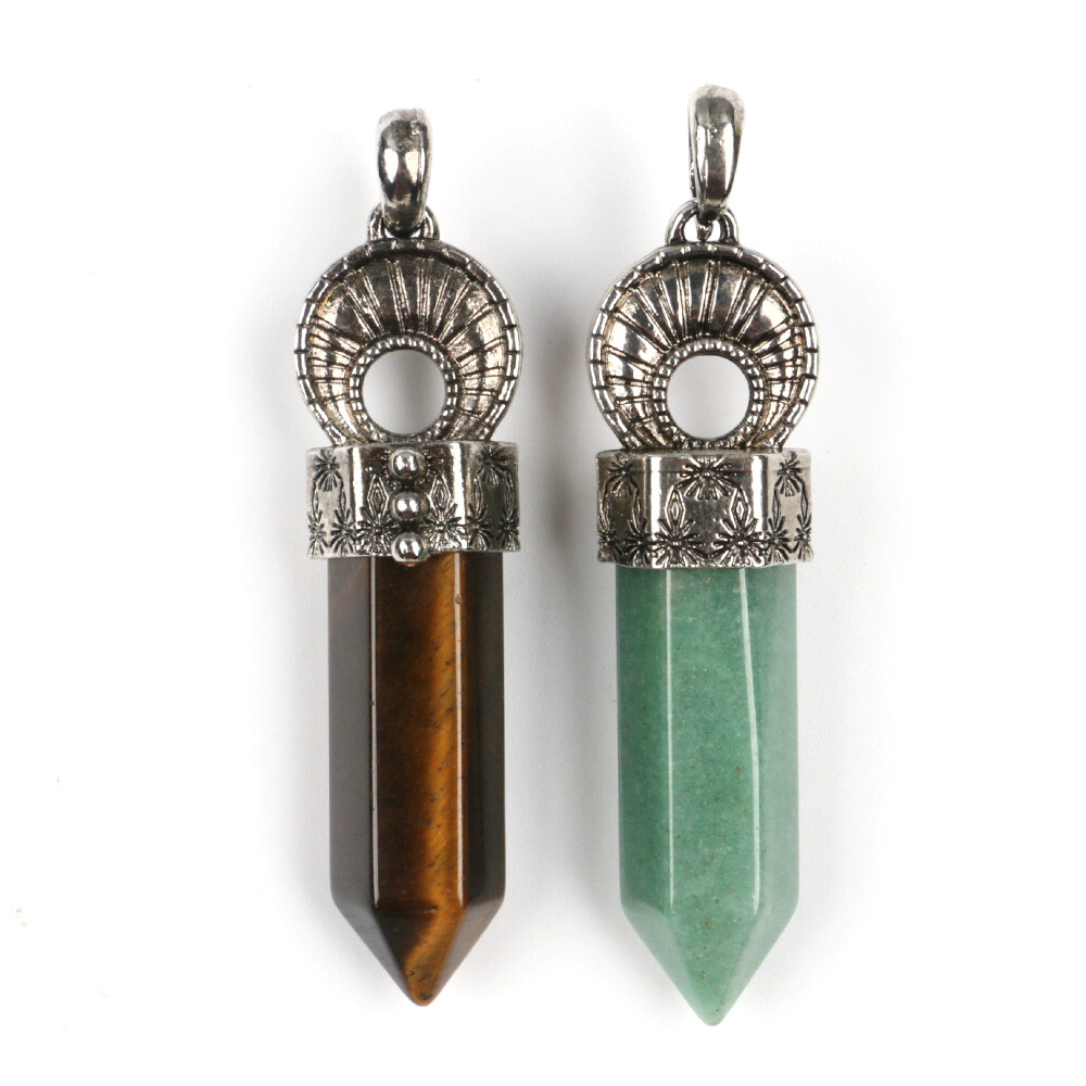 1pc Natural Chakra Crystal Wands Pendants Magic Stick Point Reiki Healing Amulet