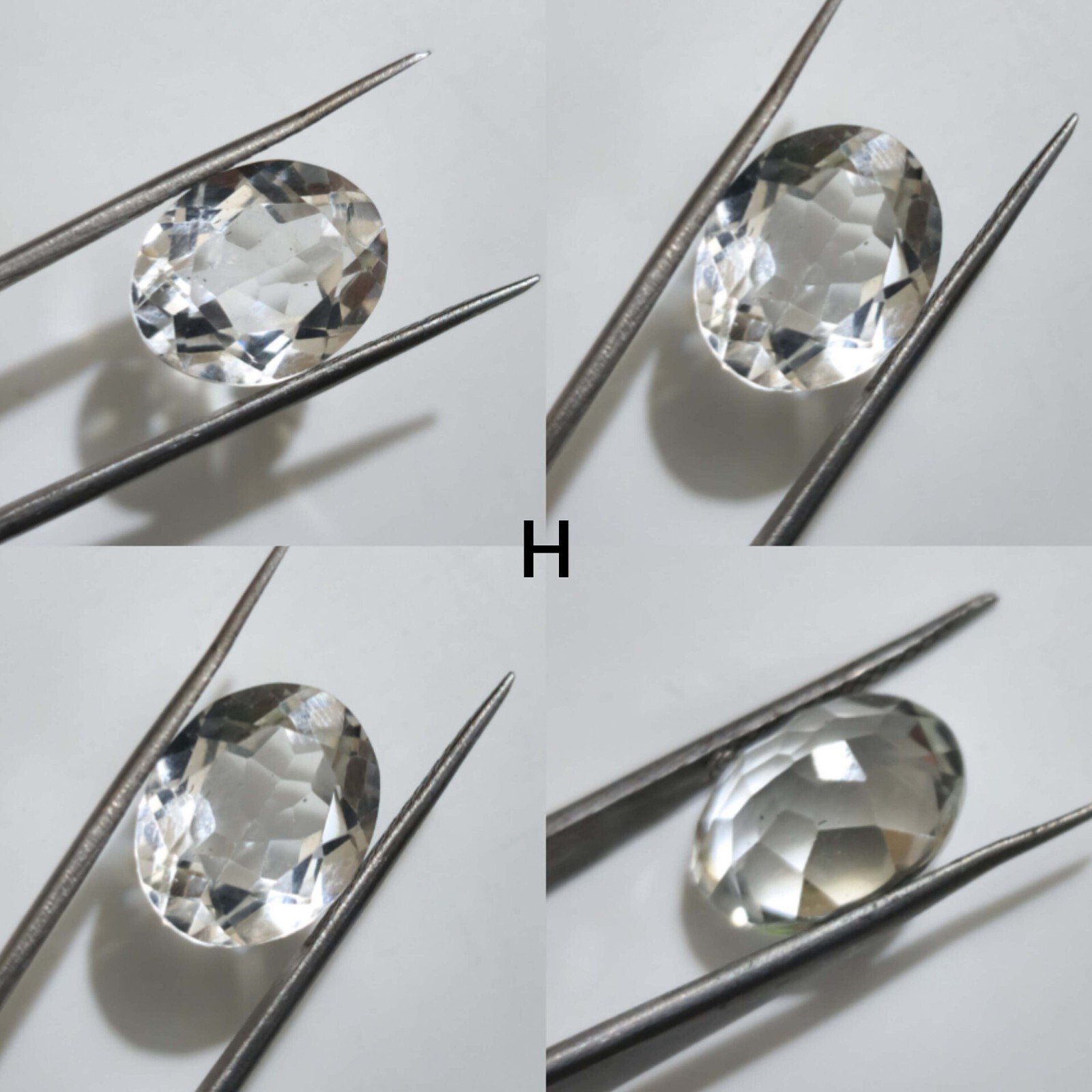 Unique White Clear Crystal Quartz Faceted Cut Loose Gemstone Jewelry For Making