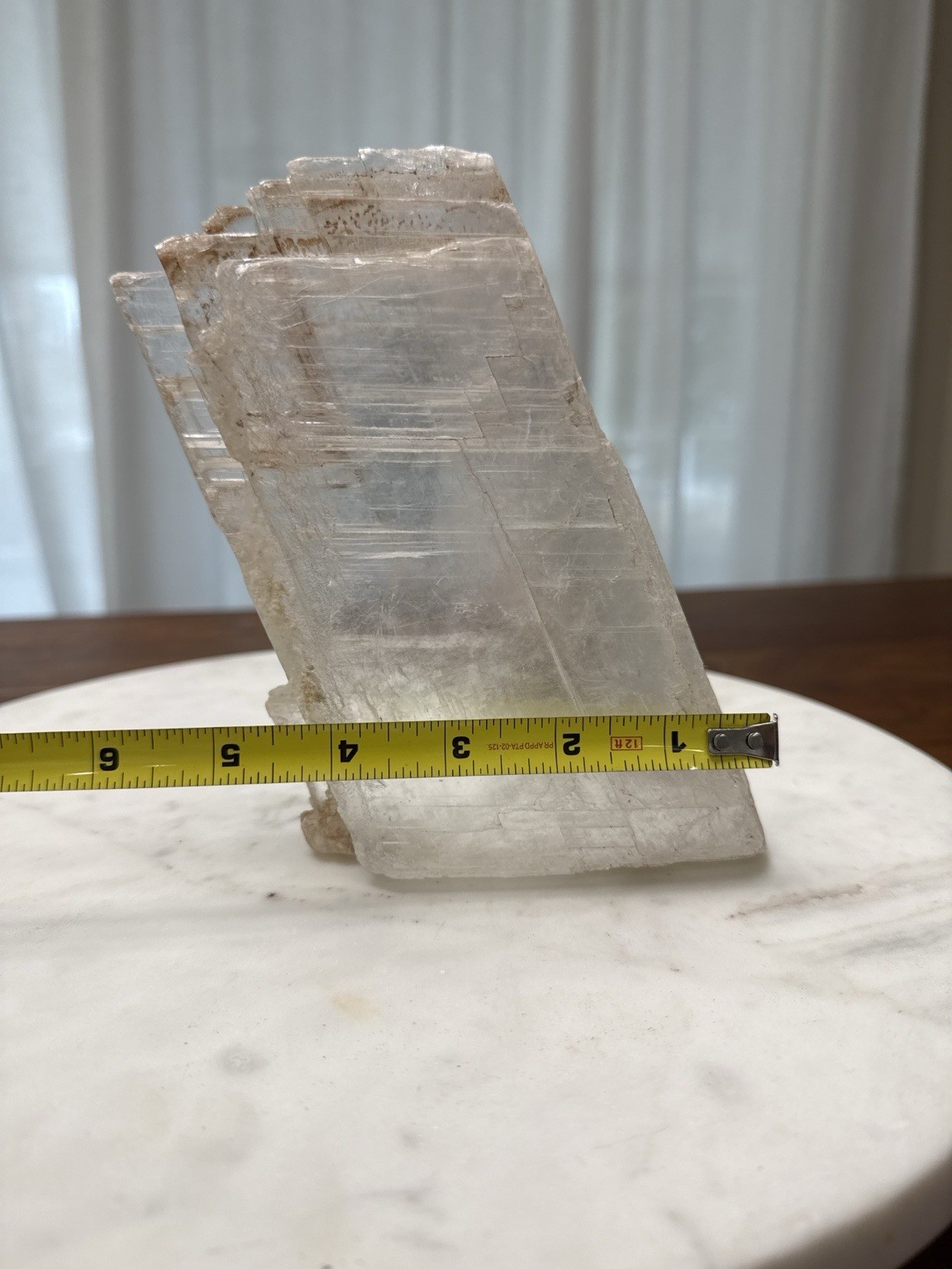 Large Clear/White Selenite Gypsum Crystal Slab Specimen 2 lb 13.5 oz 7 in