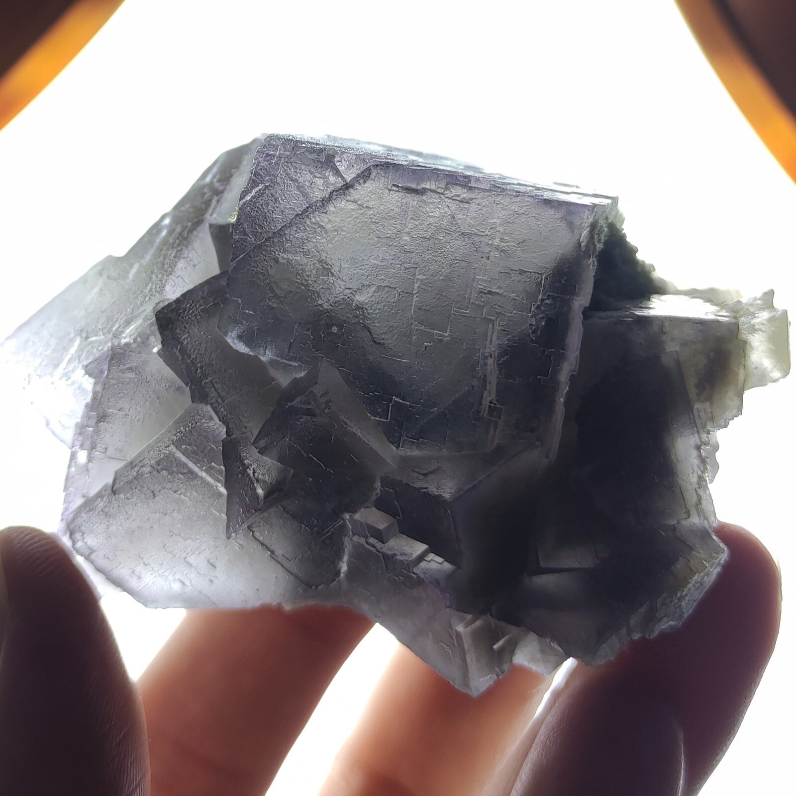 Cubic Fluorite Crystal, Light Purple Color And Phantom Zones, From Pakistan 223g
