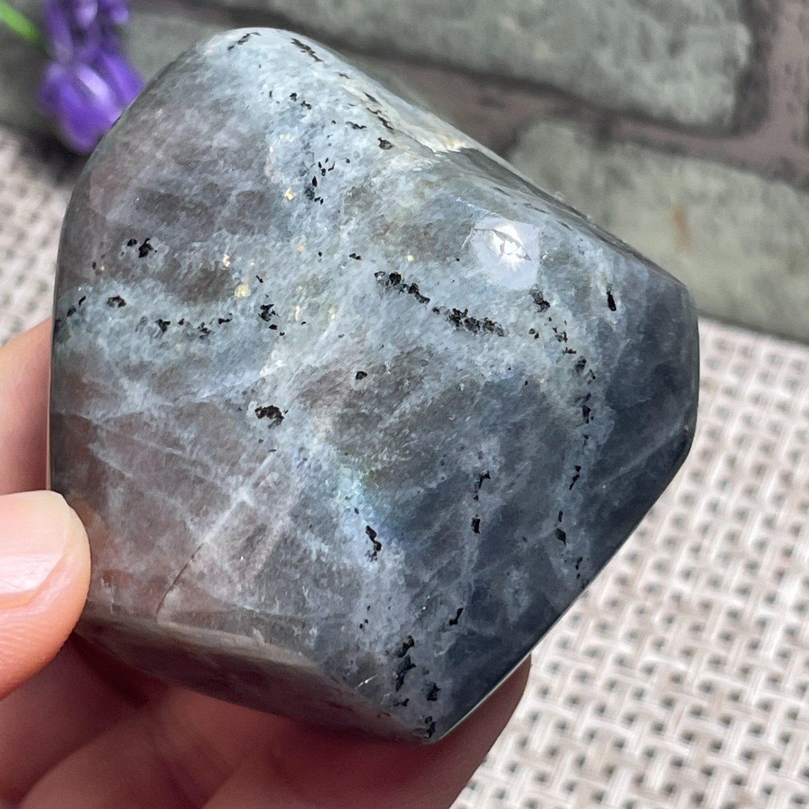142g Natural Labradorite Crystal gemstone rough polished original Specimen AF3