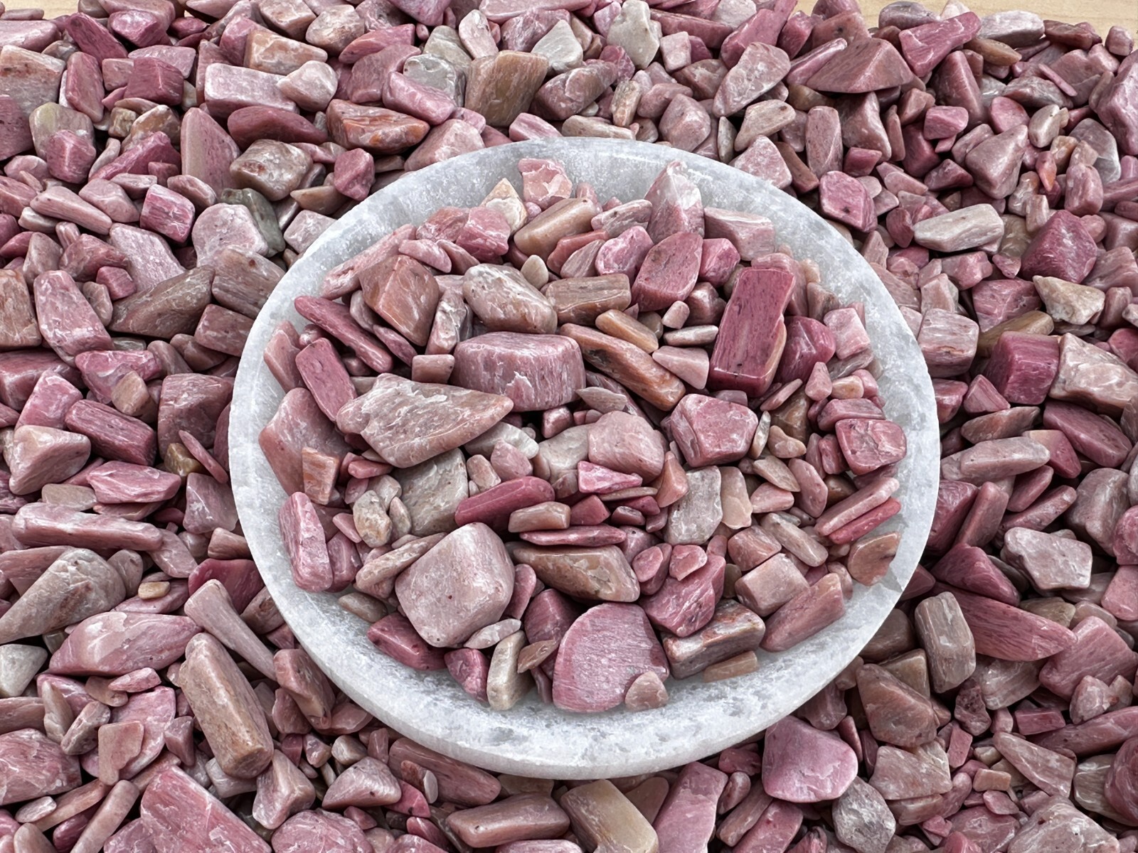 Grade A++ Pink Opal Semi Tumbled Gemstone Chips 2 – 13mm, Wholesale Bulk Lot