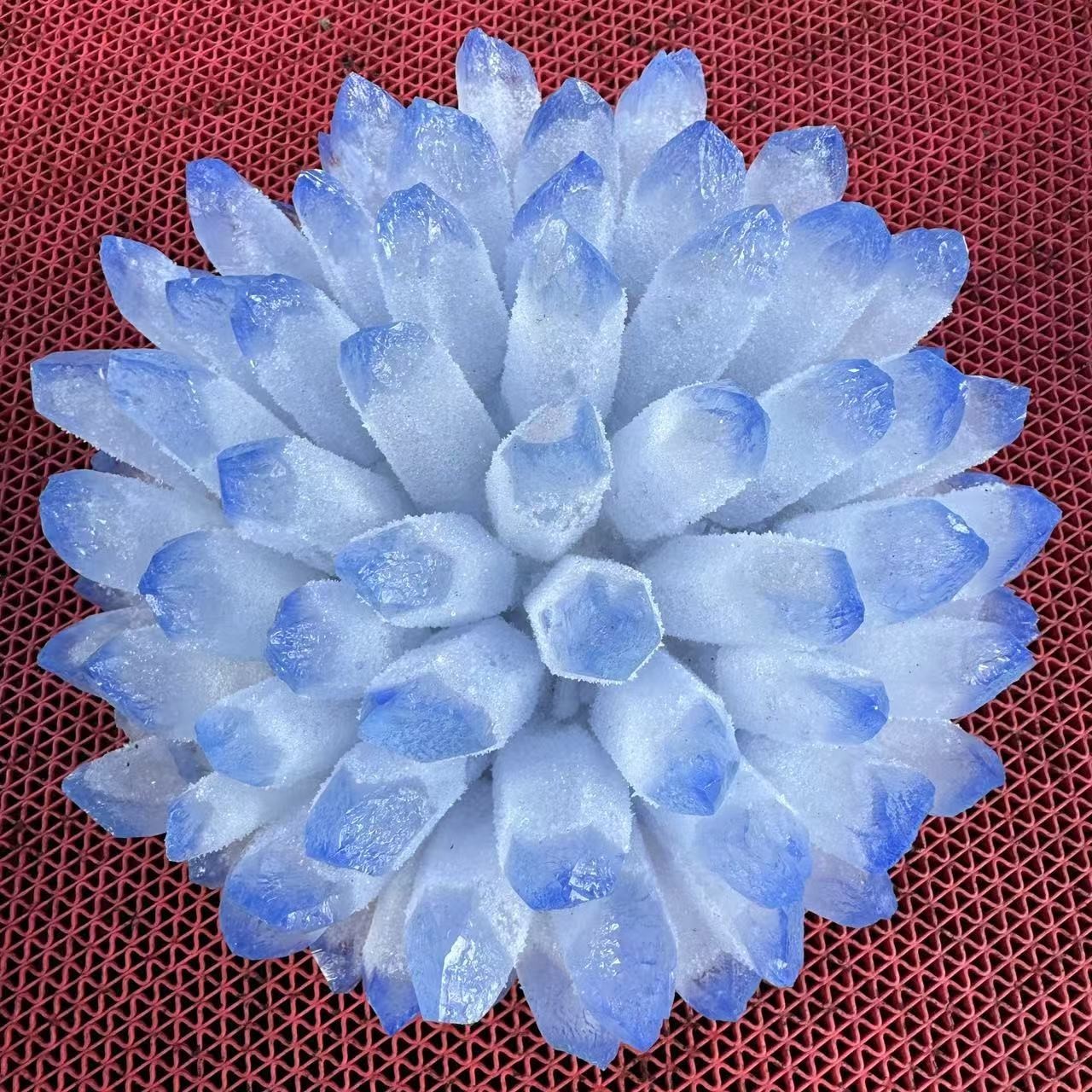 New Find blue Phantom Quartz Crystal Cluster Mineral Specimen Healing 12LB+ 1pc