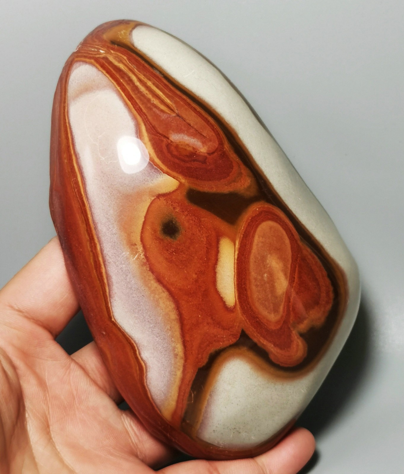 Rare Polished Polychrome Jasper Freeform Reiki Stone Healing