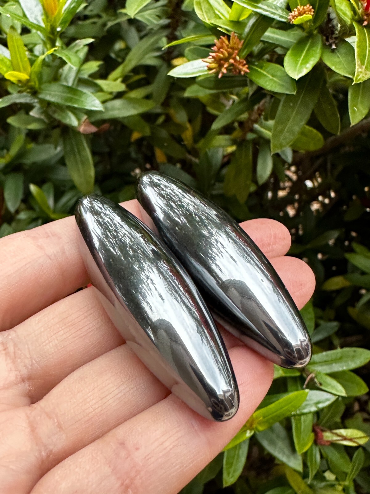 Magnet Hematite Elliptical Zingers, Oval Magnet Hematite, Wholesale Bulk Lot