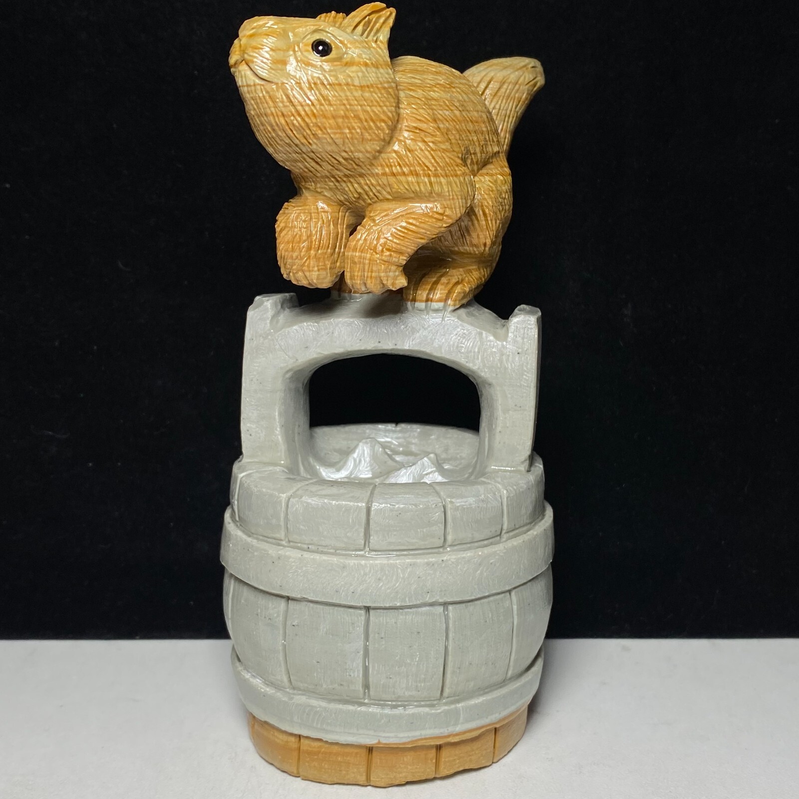 Natural Crystal Quartz Mineral Specimen Songhua Stone Handcarved Squirrel Gift