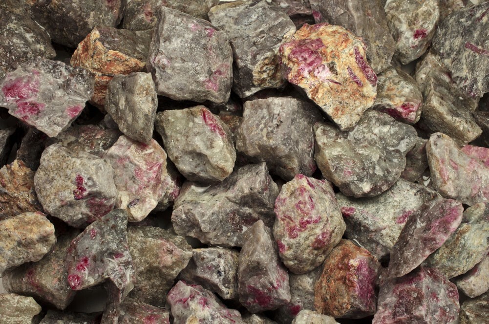 6 lbs Ruby in Quartz Rough Stones – Natural Crystal Mineral Rock Tumbling