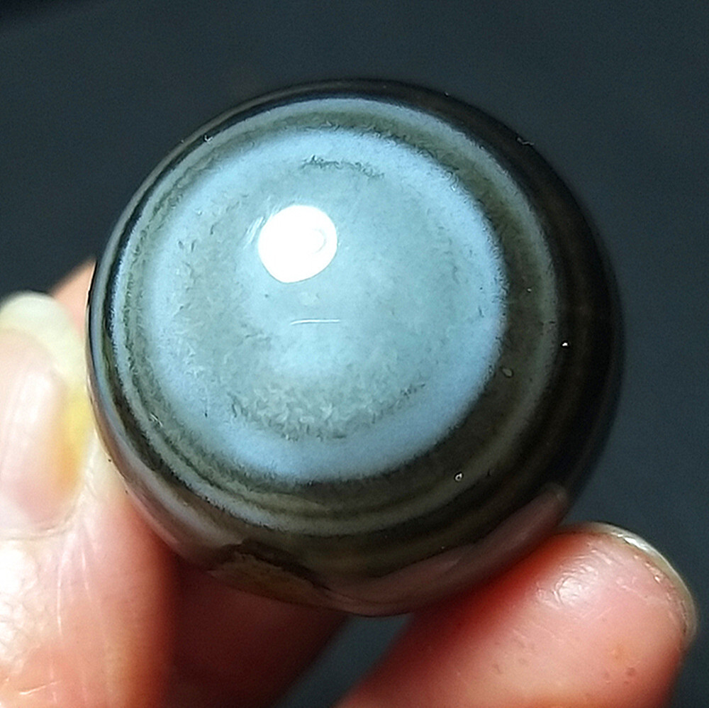 Rare 37.5G 28mm Natural Gobi Agate Eyes Agate/Crystal The Ball Madagascar B786