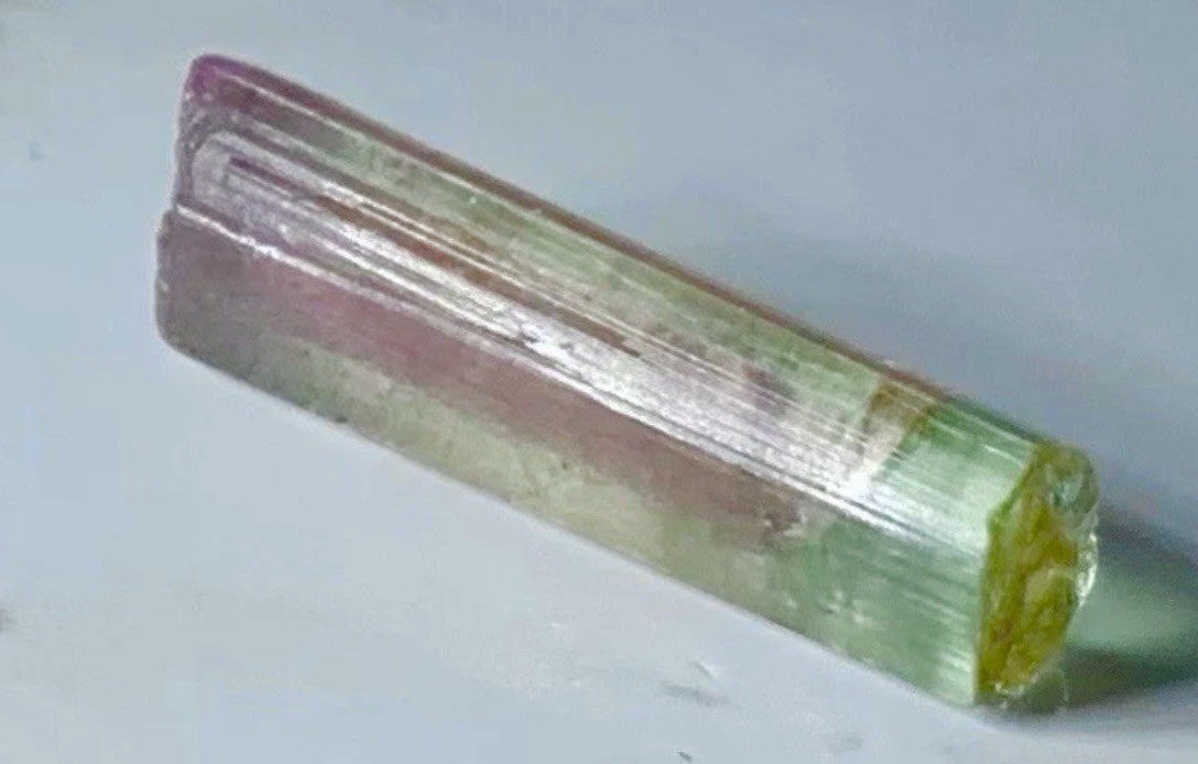 Untreated Rare Natural Watermelon Tourmaline Crystal Raw Rough Specimen