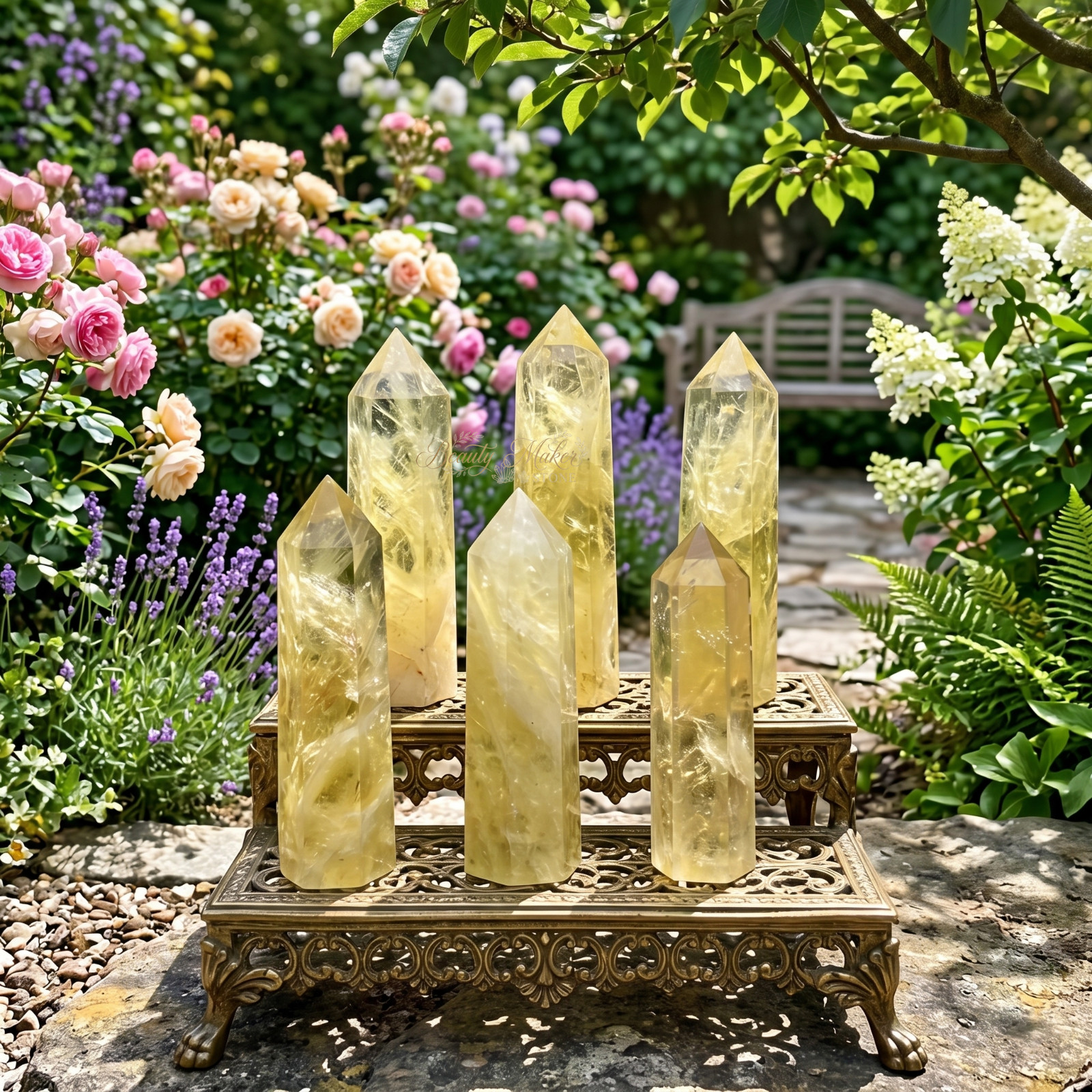 Natural Citrine Crystal Tower 3-3.5″ Obelisk Radiant Companion Home Decor Gift