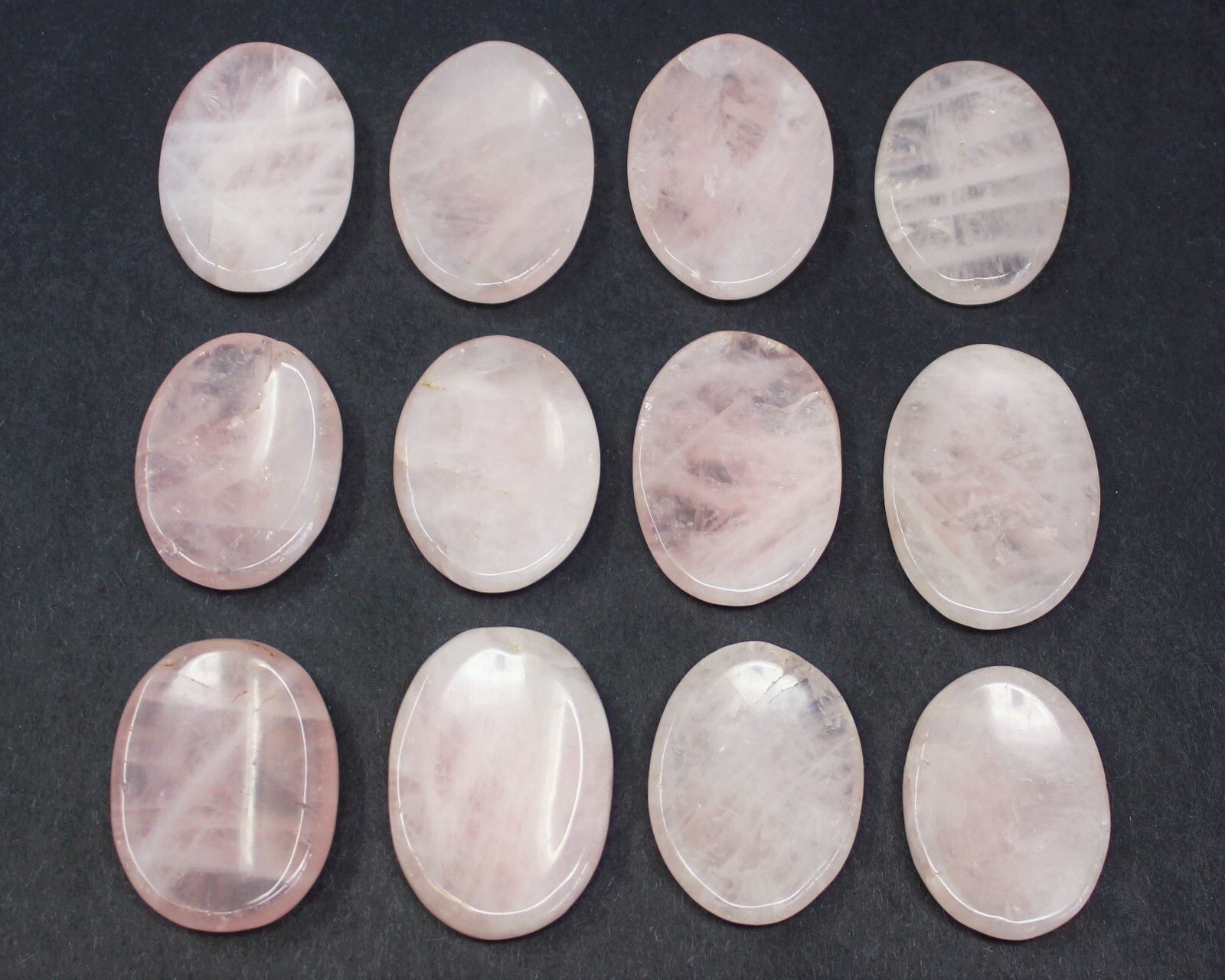 Rose Quartz Worry Stone (Polished Rose Quartz Gemstone, Rose Quartz Palm Stone)