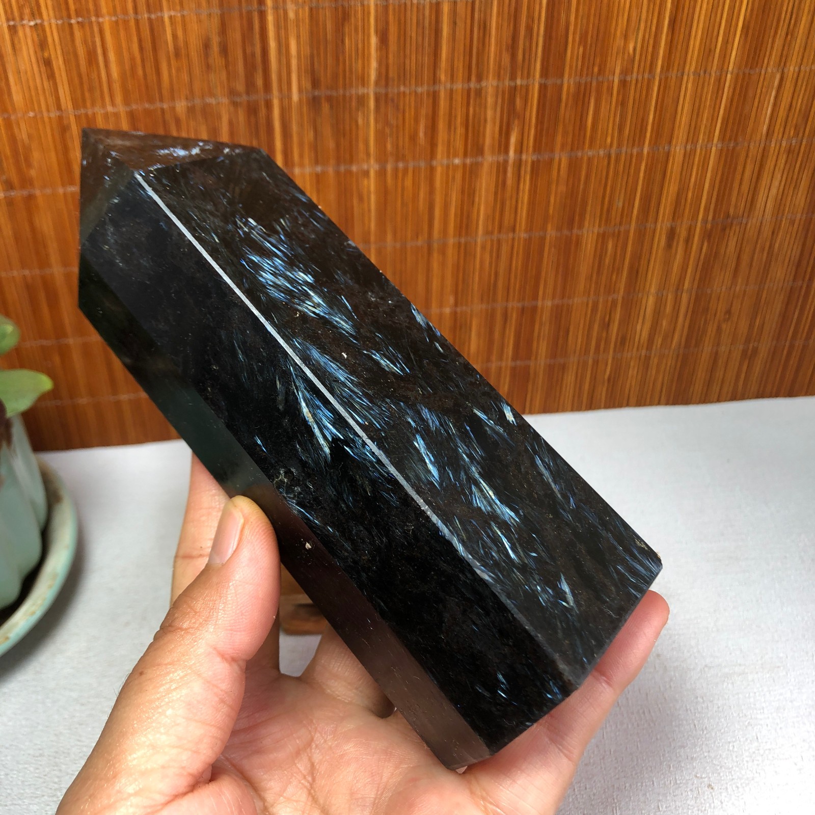 151mm Natural Fireworks Stone wand Obelisk Crystal specimens 726g A1132