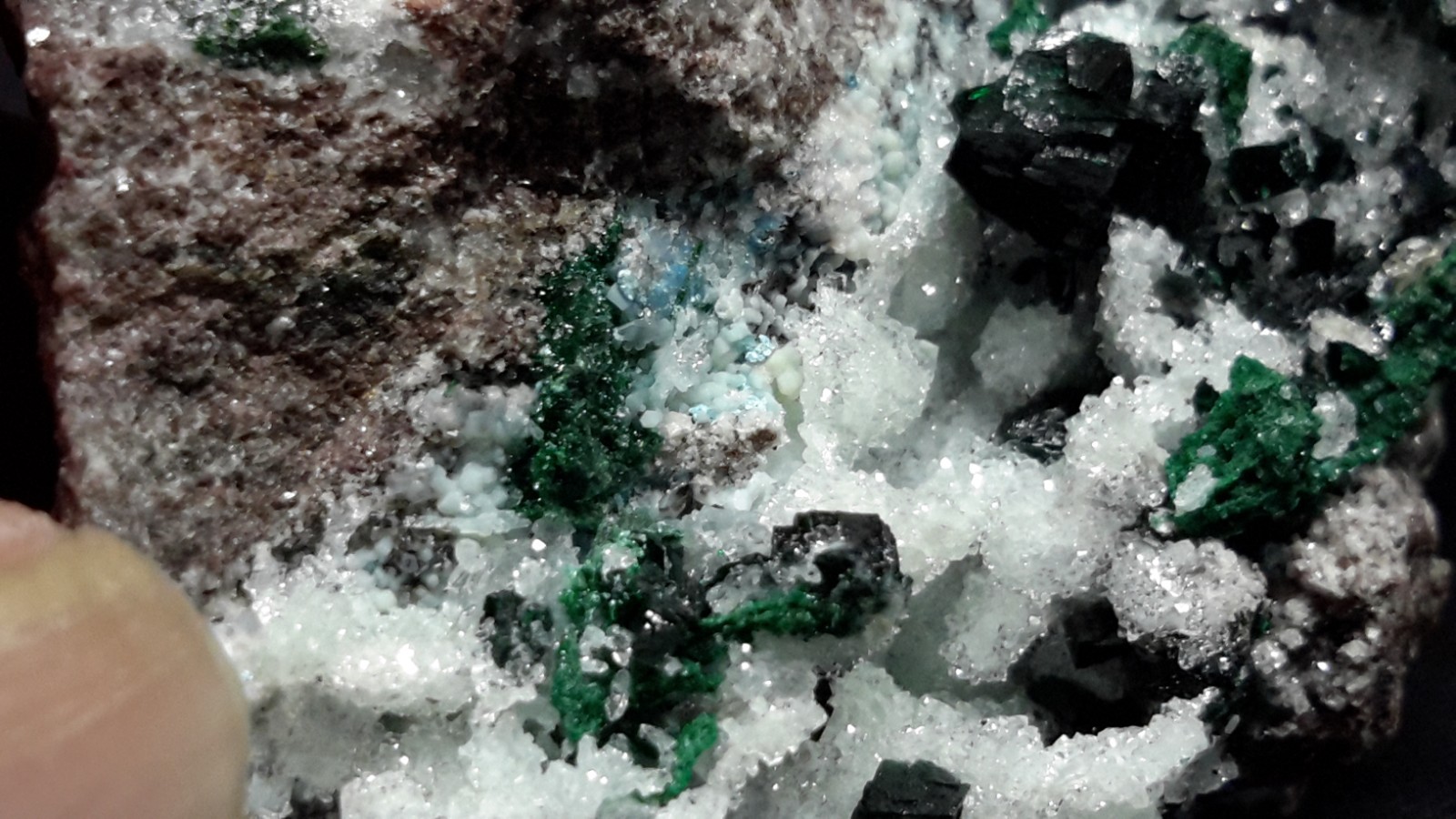 2.5″ MALACHITE with QUARTZ from the Democratic Republic of Congo