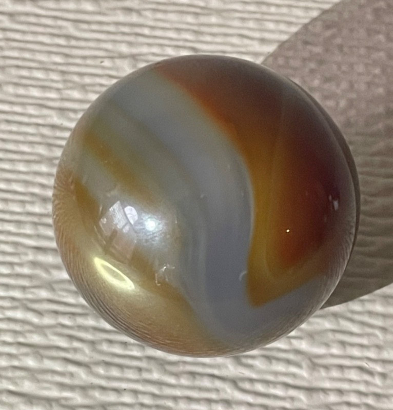 Hand Faceted Polished 45 mm Banded Agate Sphere