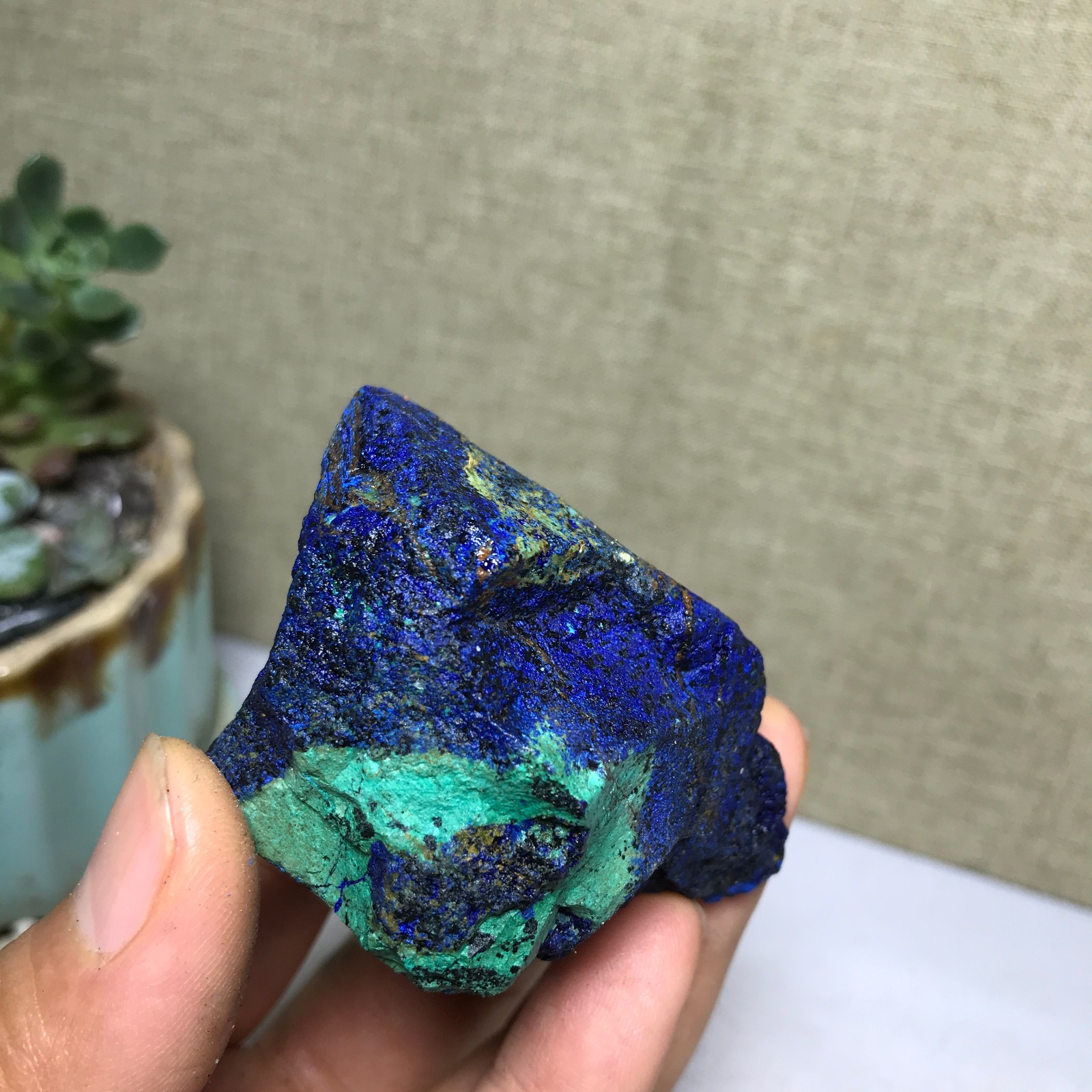 88g Natural Azurite Malachite gemstone Rough original Crystal Specimen A5179