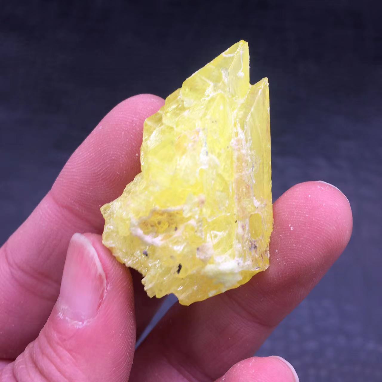 Natural Sulfur Sulphur Quartz Crystal Cluster Specimen Reiki Raw Gemstone 1Pc
