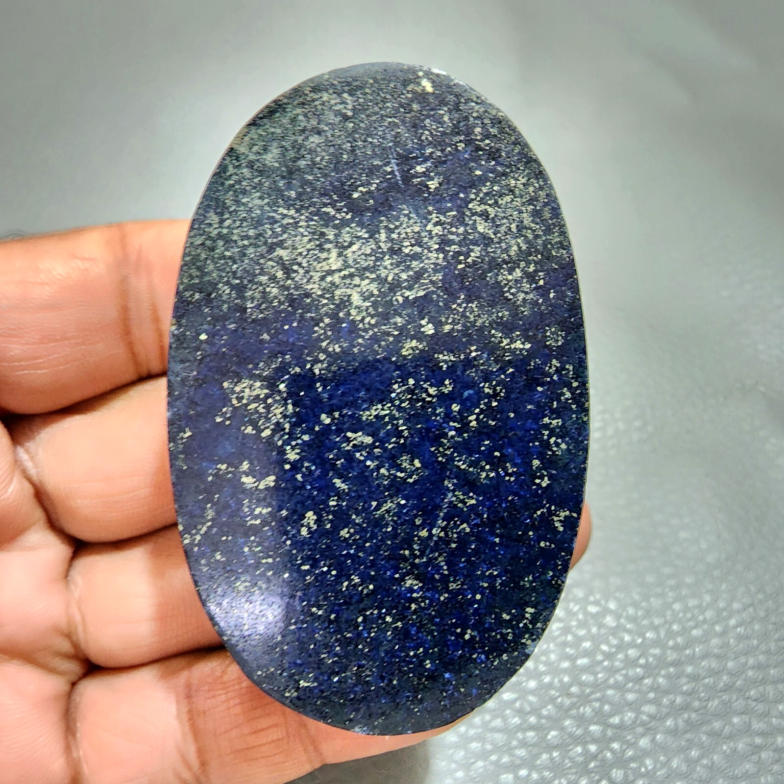 Natural A+ Lapis Lazuli Palm Worry Stone Quartz Crystal Polished Gemstone 634 Ct