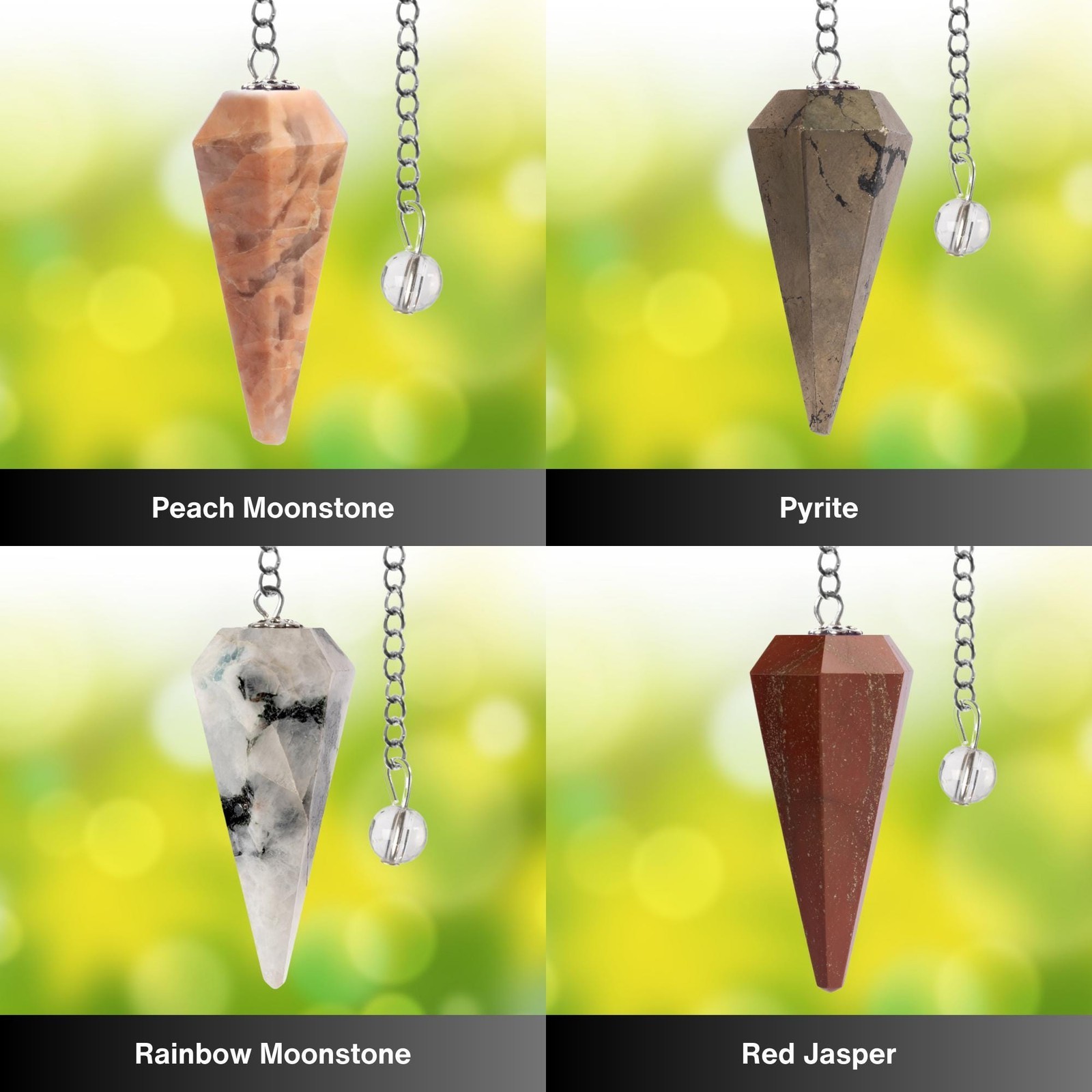 Pendulum Crystals, Divination Tool, Energy Work, Reiki, Grid ,Dowsing, 35 Types