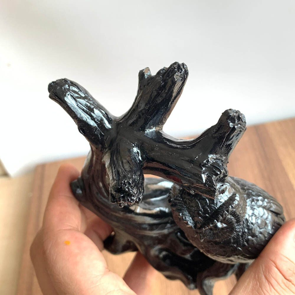 5 Colors Owl Resin Sphere Holder Stand Base Natural Crystal Ball Hand Decoration