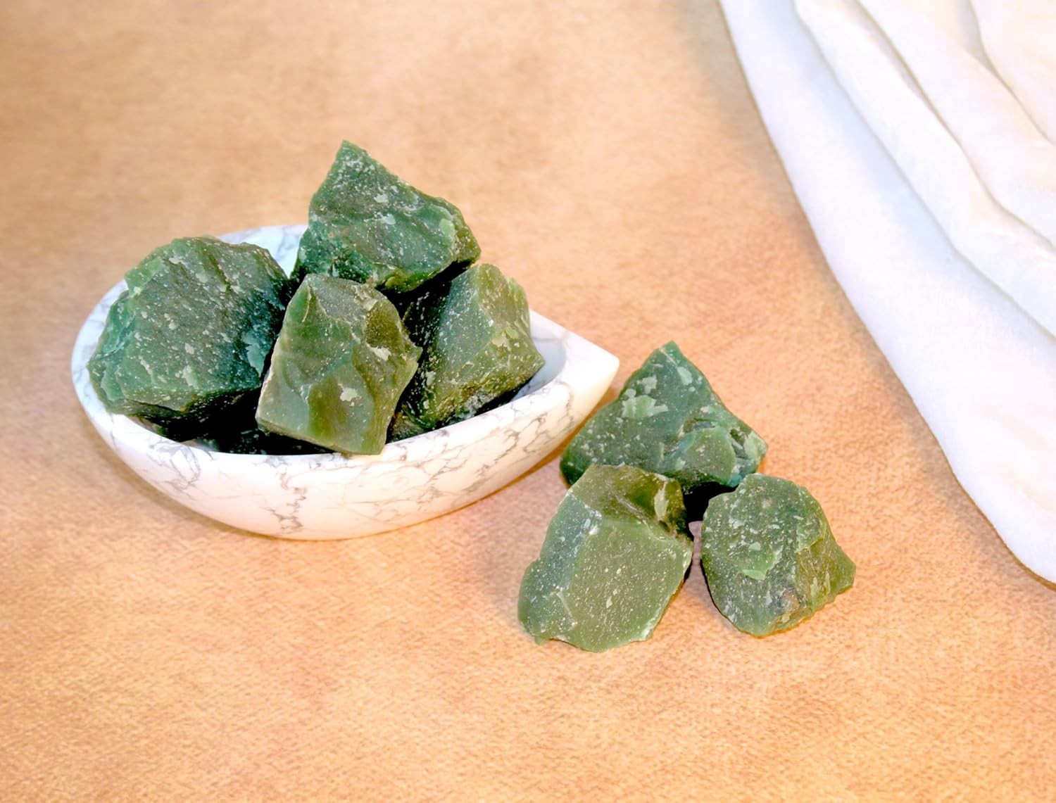Natural Raw Green Jade Stone – 1 Pc (3–5 cm) for Crafts & Décor