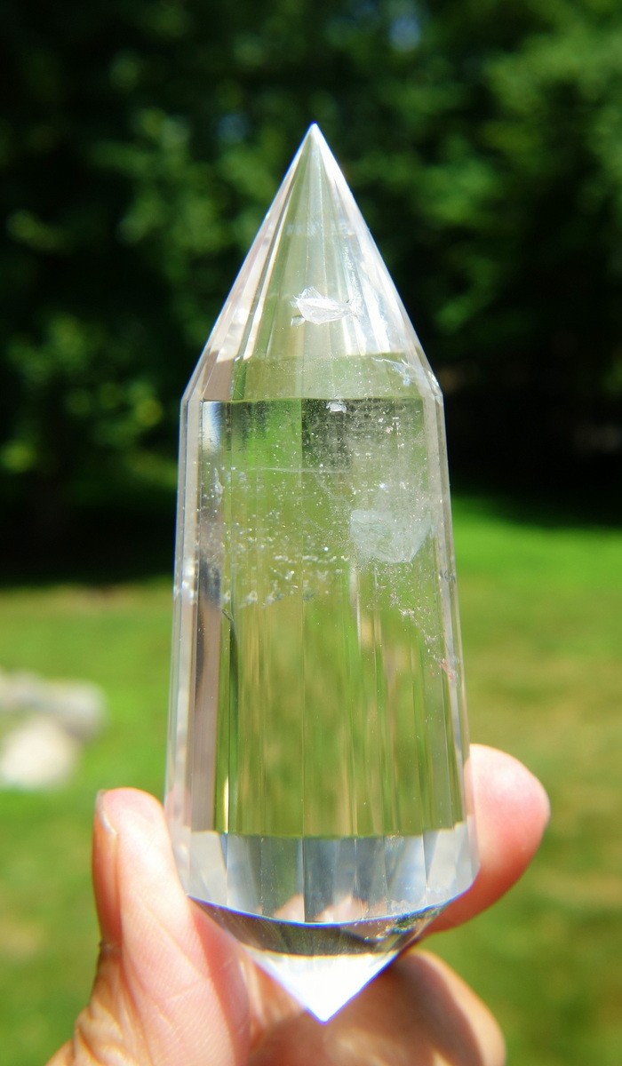 Vogel Inspired 24 Sided Lemurian Quartz Double Terminated Crystal Wand