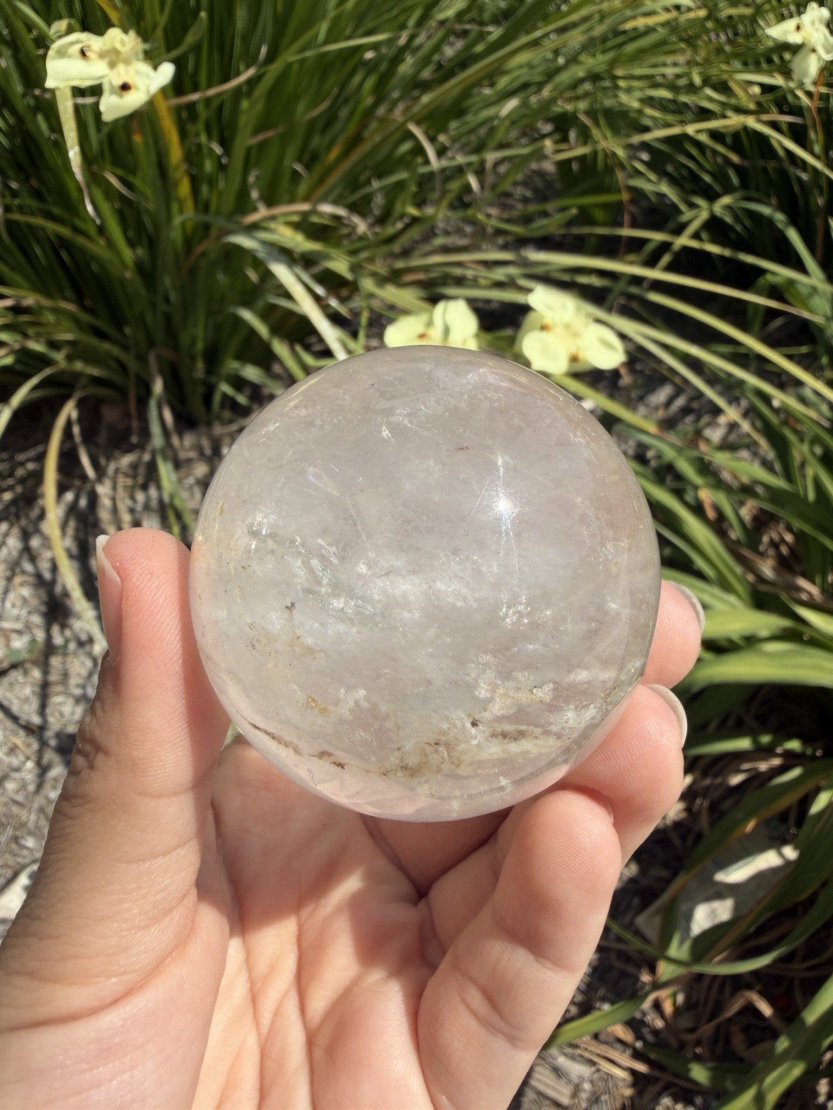 Natural Clear Quartz Crystal Sphere White Healing Stone Ball,A352