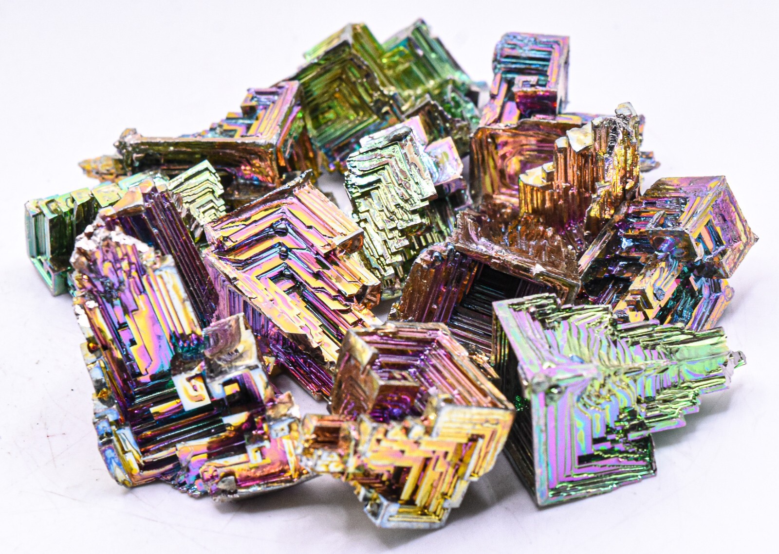 Rainbow Bismuth Bi Crystal Specimen Metal Element Collectible Mineral 1 2 5 pcs
