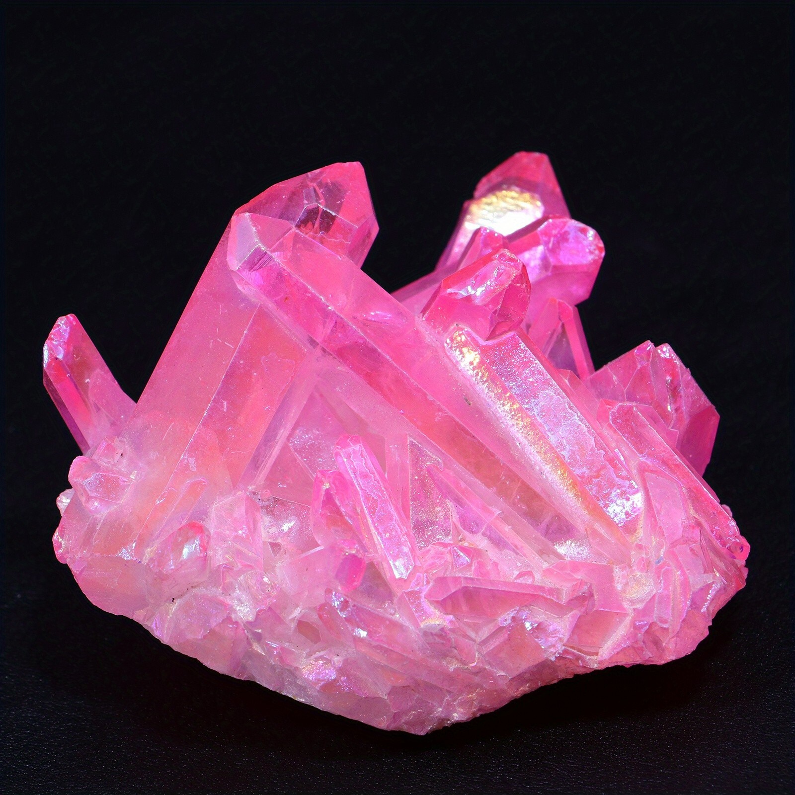 Wholesale Lot 1 Lb Pink Angel Aura Quartz Cluster Rainbow Crystal Heal Energy
