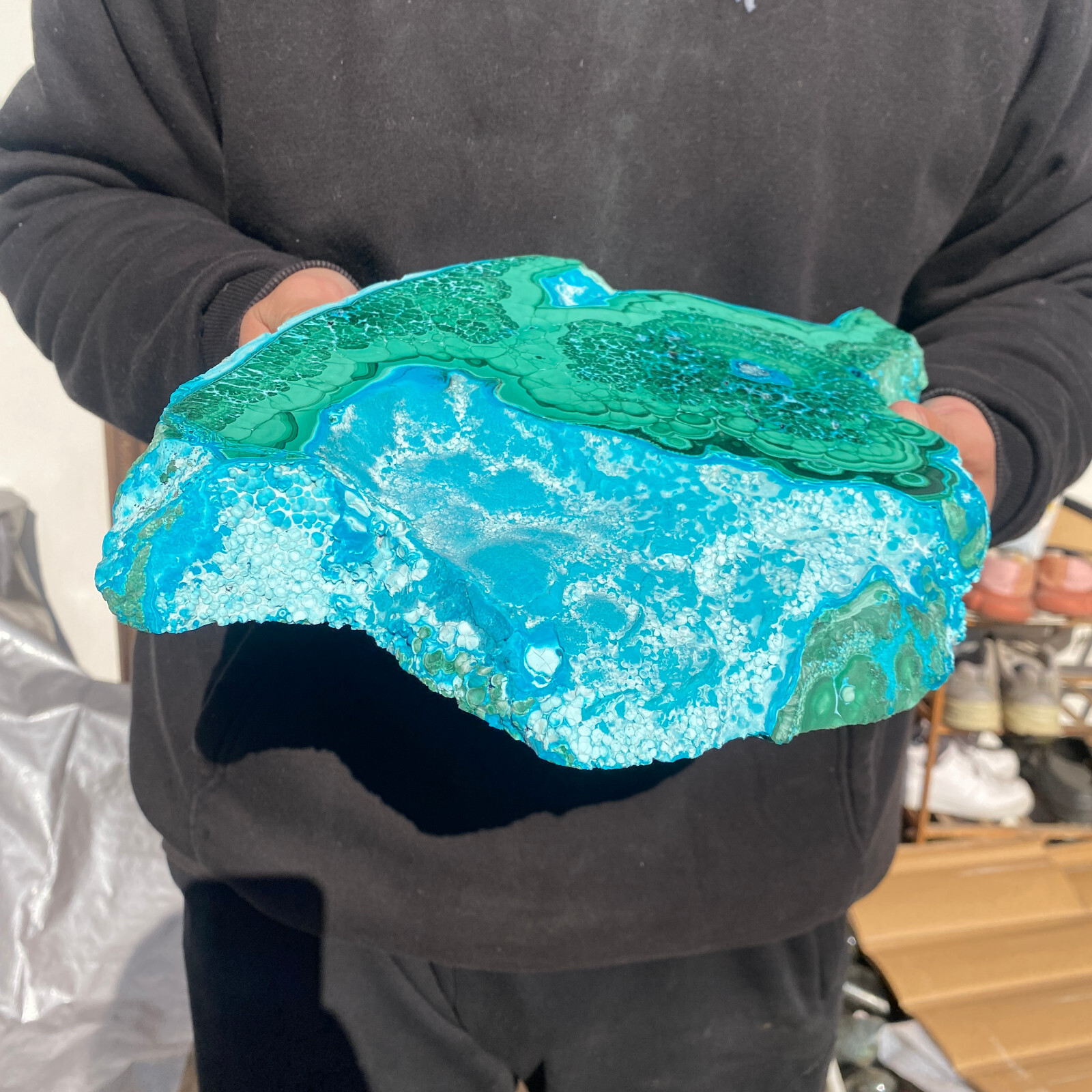 10LB Rare Natural Beautiful Chrysocolla/Malachite Crystal Gem Mineral Specimen