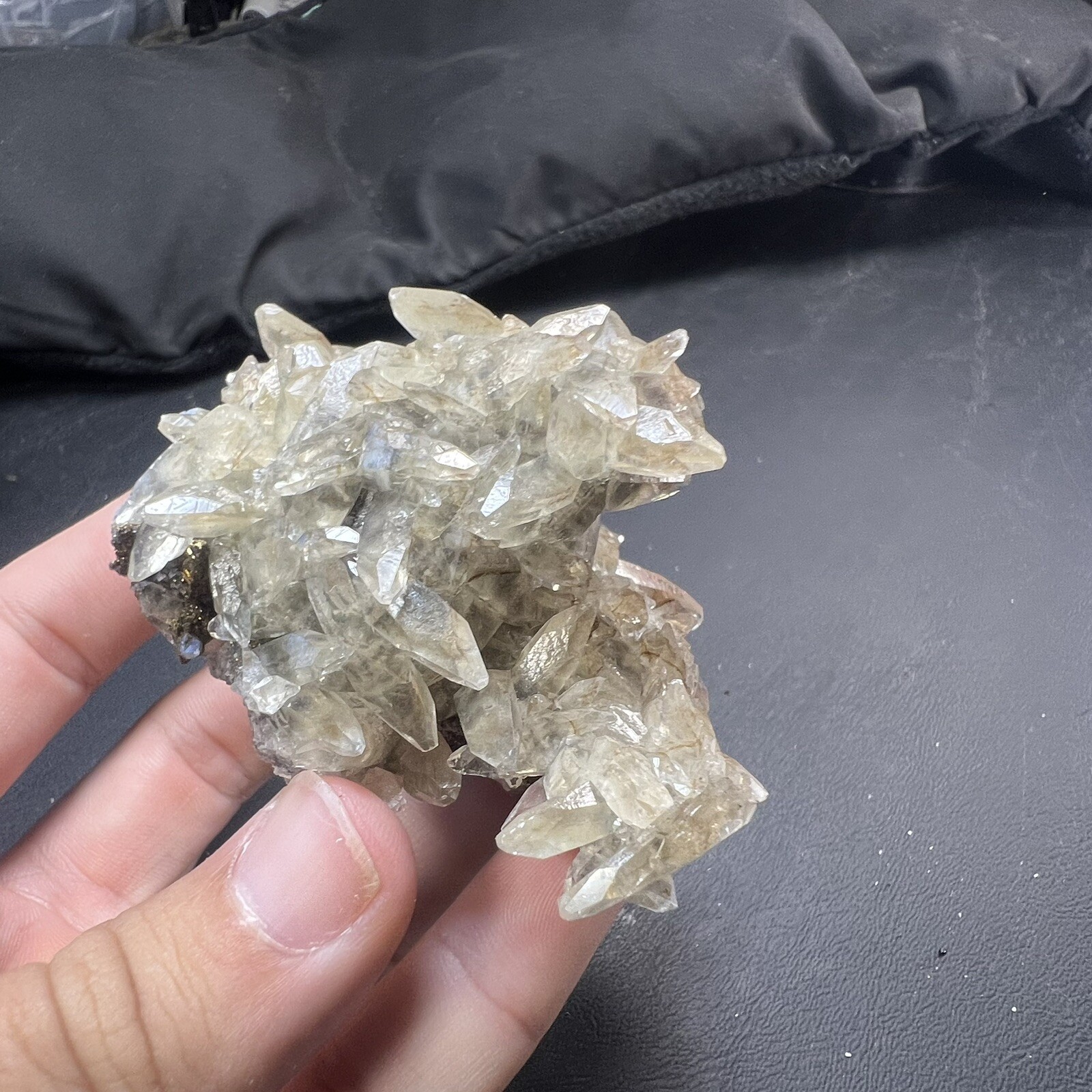 Calcite Crystal with Chalcopyrite Dolomite Matrix / Missouri