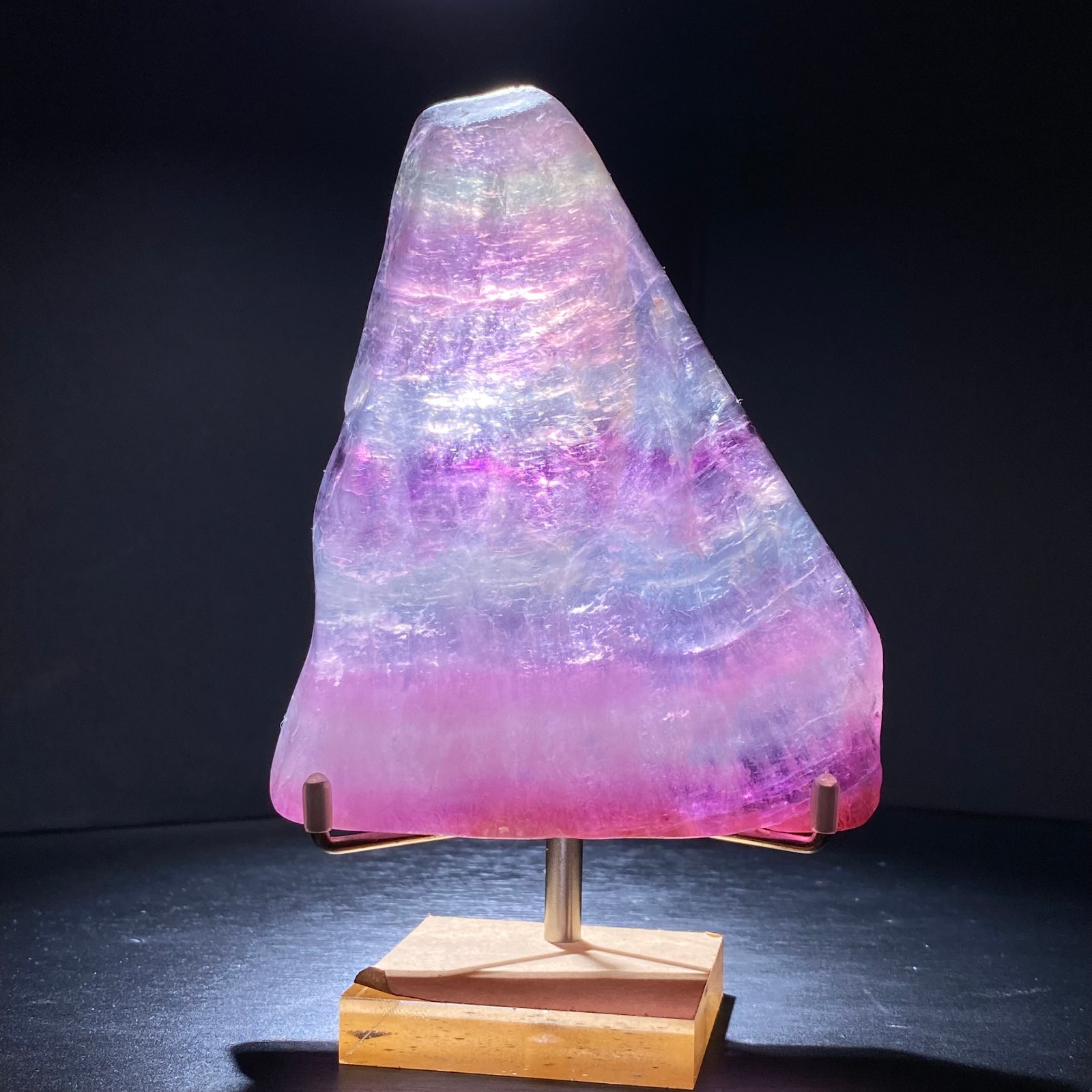 312g Natural colored fluorite slice quartz crystal flake mineral specimen