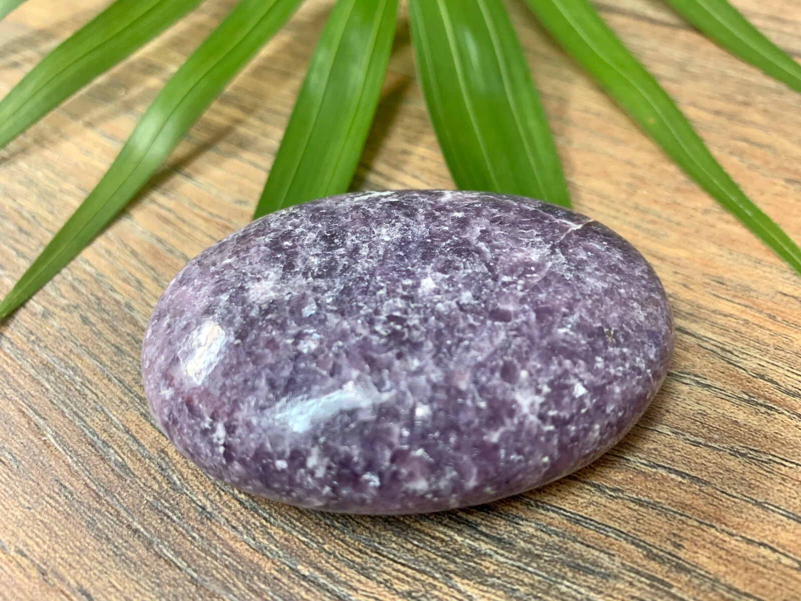 Lepidolite Palm Stone Large Soap Stone Flat Therapy Meditation Specimen Reiki