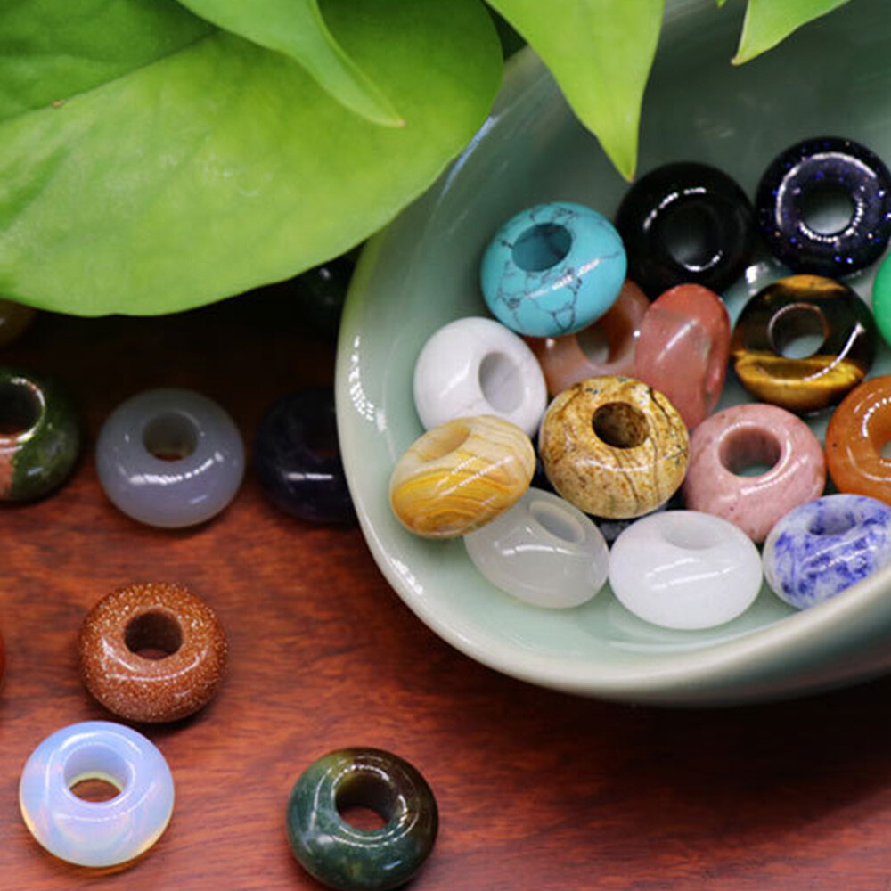 5mm Large Hole Loose Rondelle European Beads for Bracelet Jewelry Making Charms