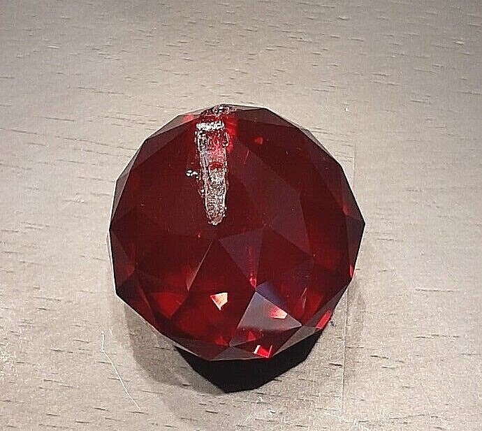 Hanging Crystal Balls Faceted Sphere 47mm RubyRed 10pcs Set Fung Shui Decolation