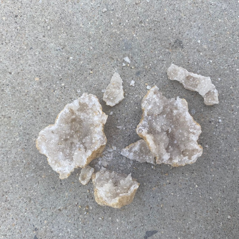 3PCs 1.5” – 2”Geode Unopened Lot Crack Break Your Own Geode Unbroken Quartz