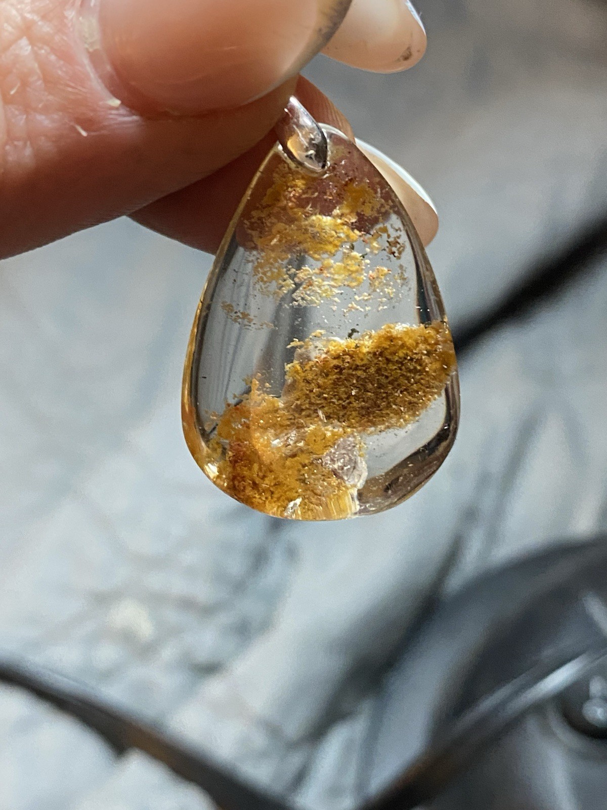 Natural Garden Quartz, Large Pendant