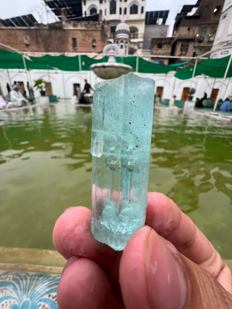 24GM | Gemmy Sky Blue Aquamarine Crystal Terminated Specimen | Skardu Pakistan