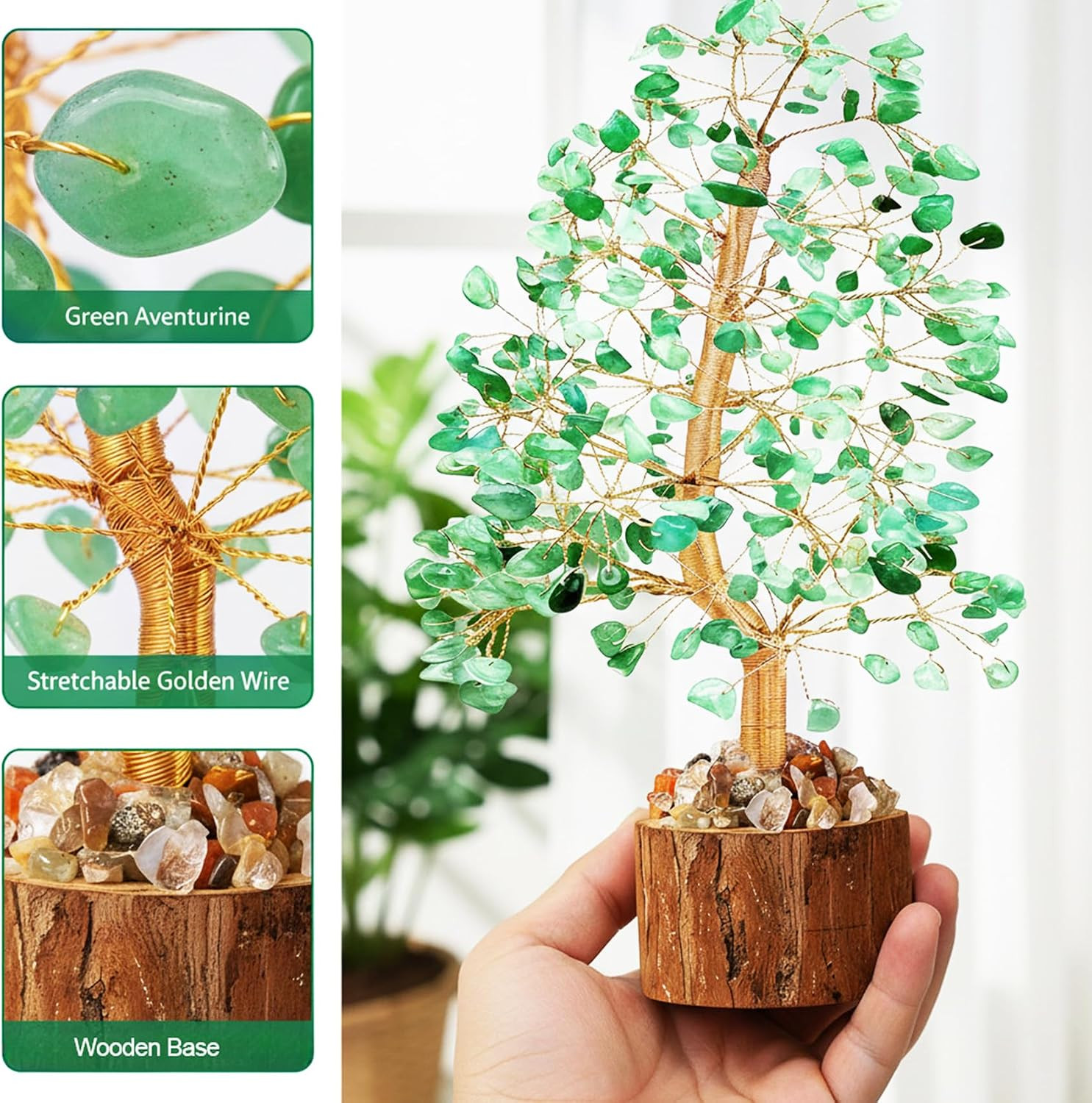 Jade Crystal Healing Chakra Tree of Life, Sister Women Mom Birthday Spiritual Gi