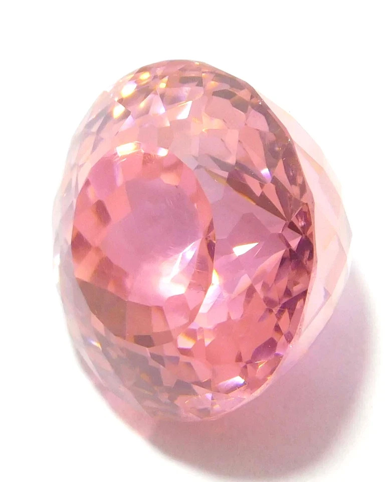 50 CT+ Flawless Natural Combodian Pink Huge Zircon Round Cut Loose Gemstone