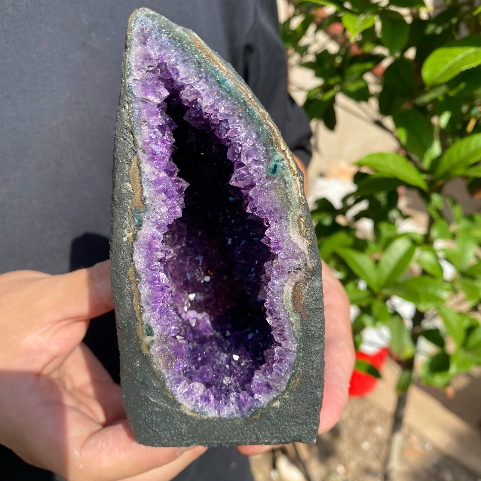 670G Natural Amethyst geode quartz cluster crystal specimen Healing