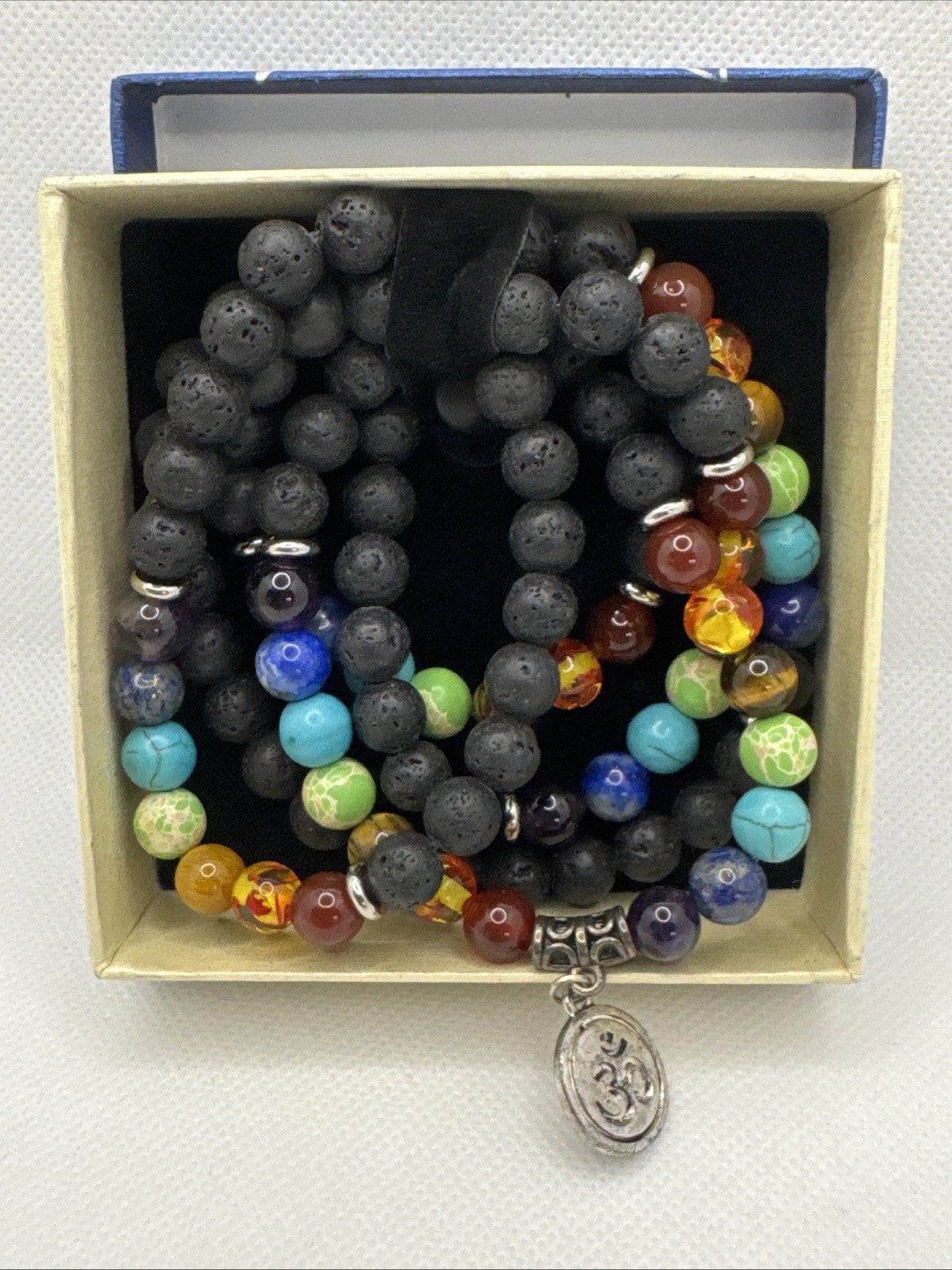 Chakra Natural Crystal Bead Mala Necklace/Bracelet Healing Men Women