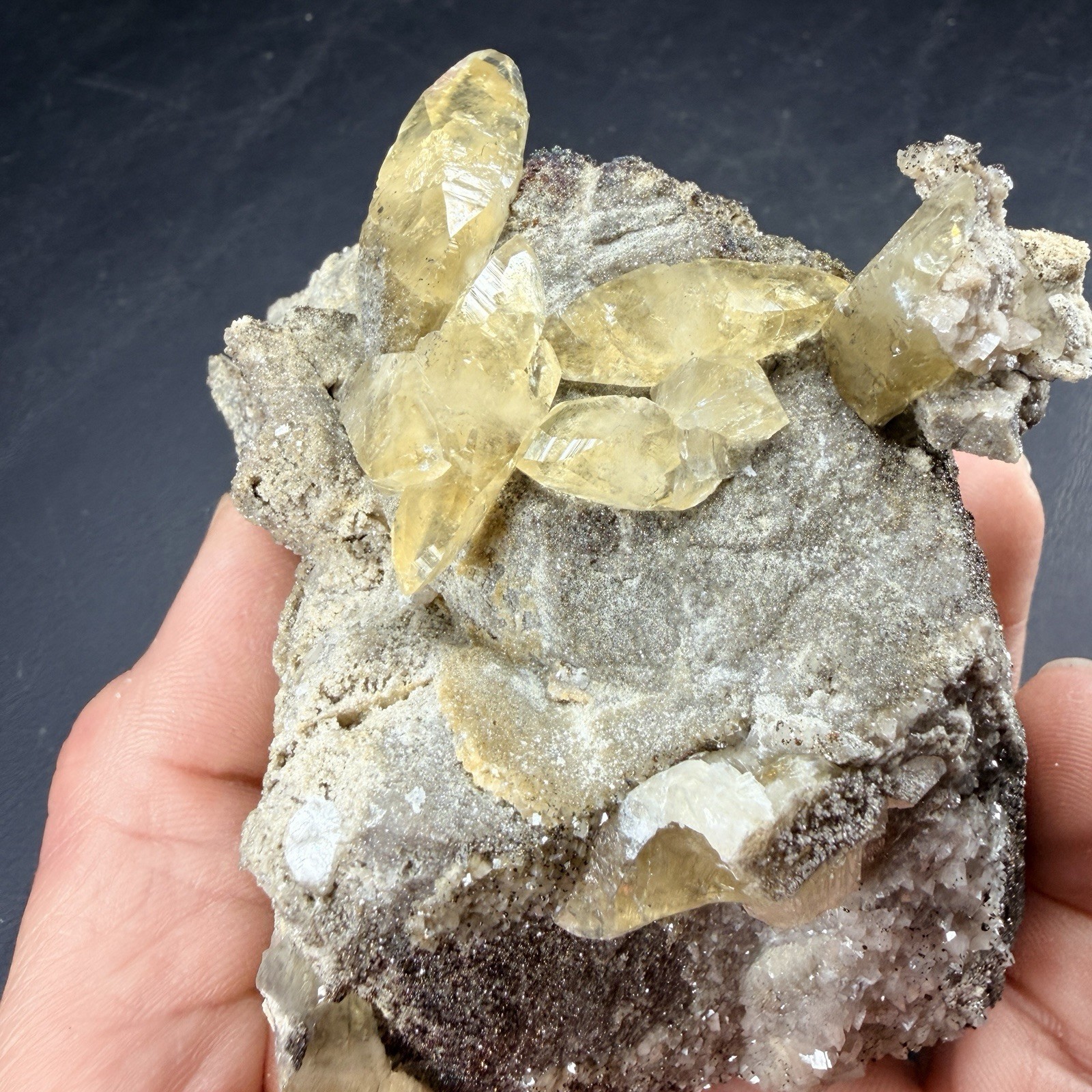 Golden Calcite Chalcopyrite Dolomite Crystal Combo / Sweetwater Mine *Video*