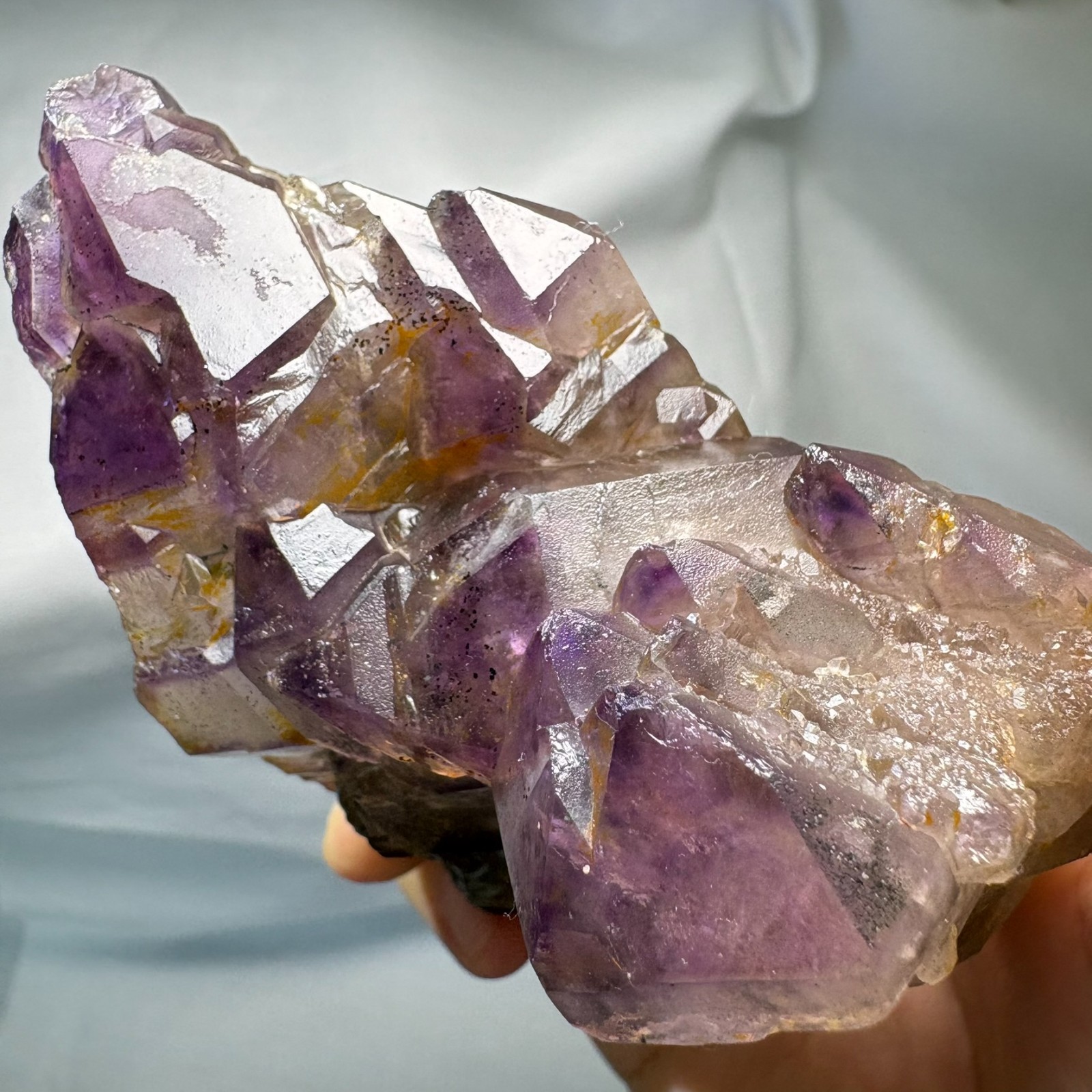 Large Double-Sided Cathedral Amethyst Cluster Crystal Specimen Heal Meditation