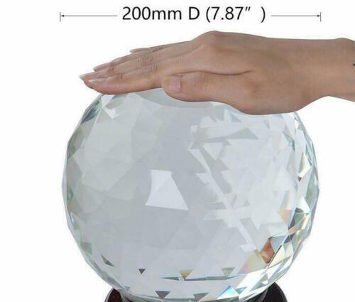 Clear Cut Crystal Sphere 50-200MM Faceted Gazing Ball Prisms Suncatcher Home