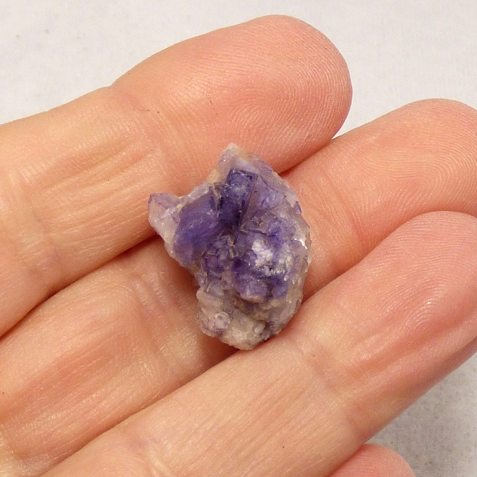 Blue John Fluorite Crystal Specimen Derbyshire UK 5g 17mm Unpolished
