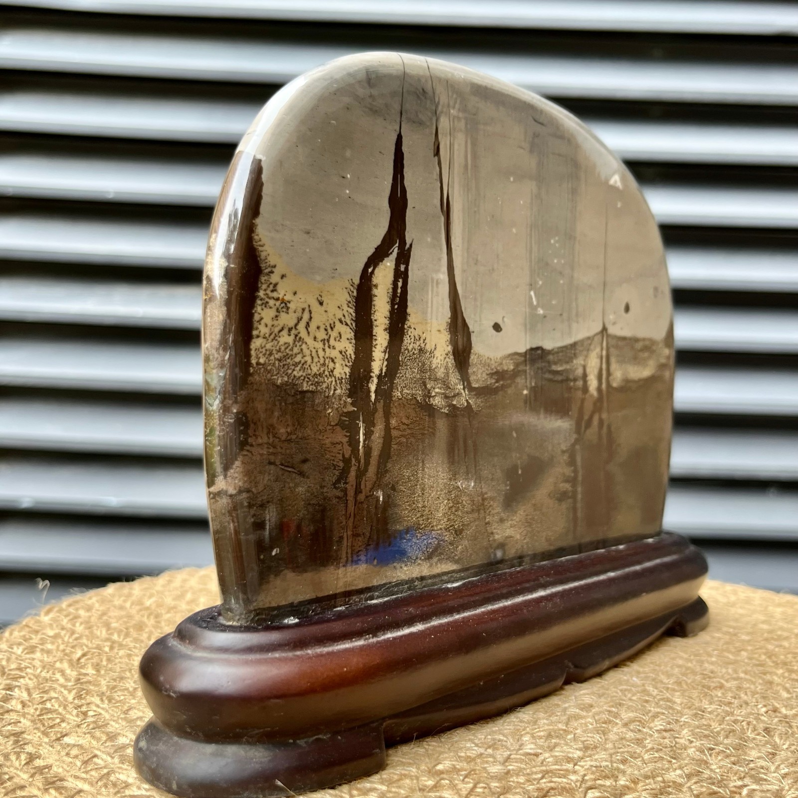 Polished Scenic Stone Natural Pattern Display Art Home Decor 4.7 lb