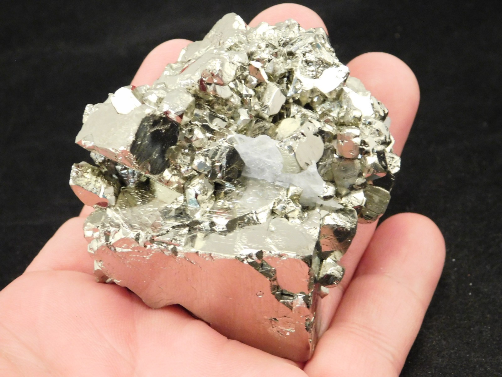 Larger! Nice and 100% Natural Pyrite CUBE Cluster Huanzala Mine Peru 326gr