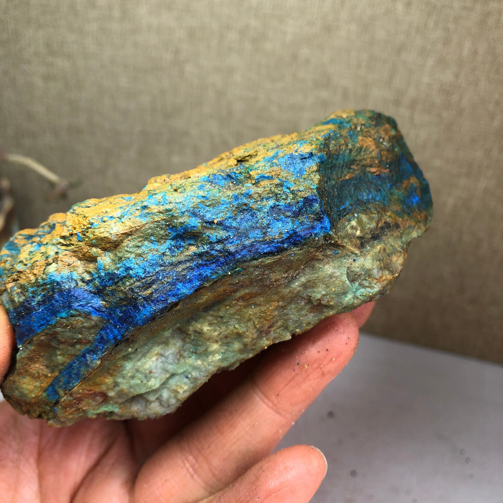 382g Natural Azurite Malachite gemstone Rough original Crystal Specimen A3422