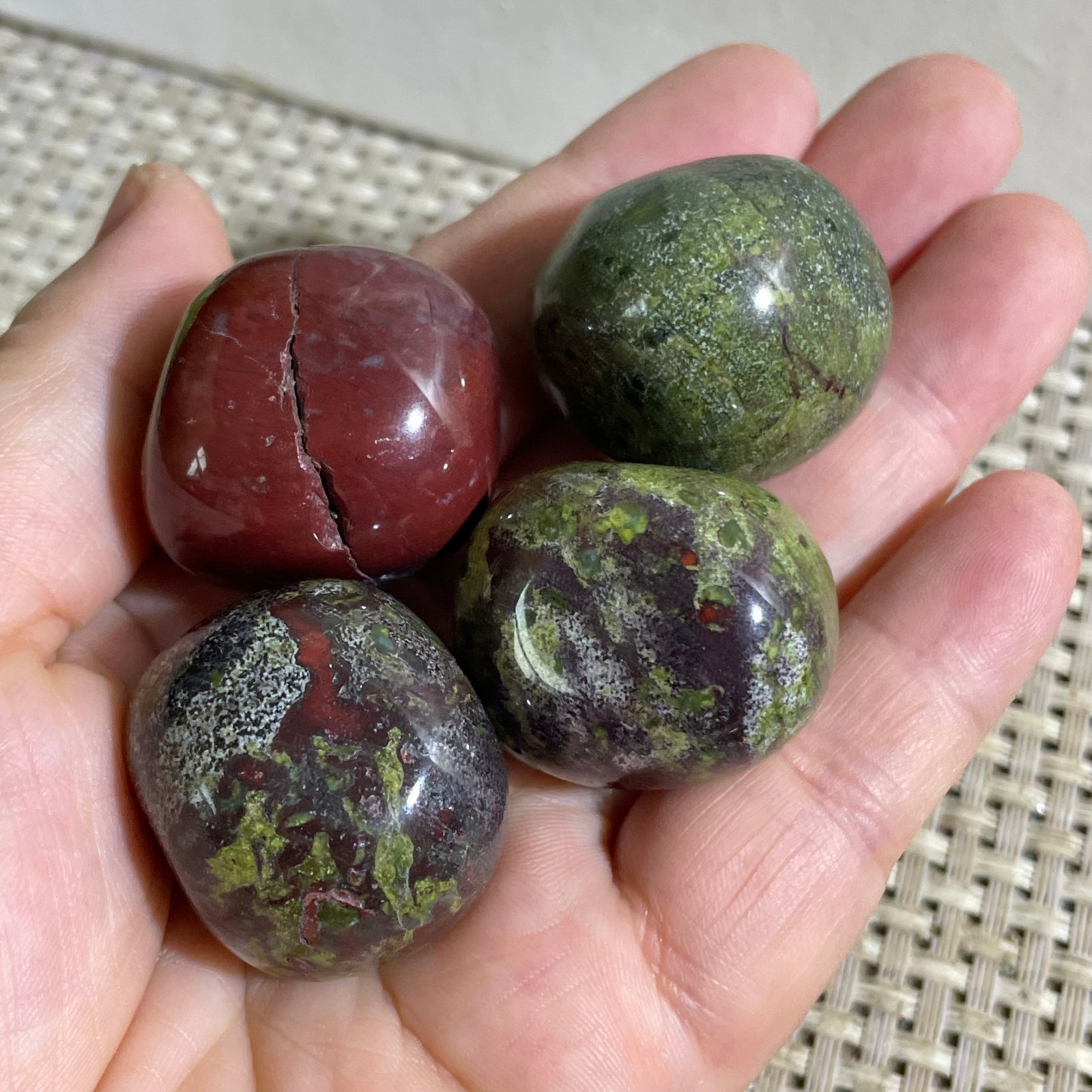 122g Raw Natural dragon blood stone Jasper Rough polished Crystal gemstone