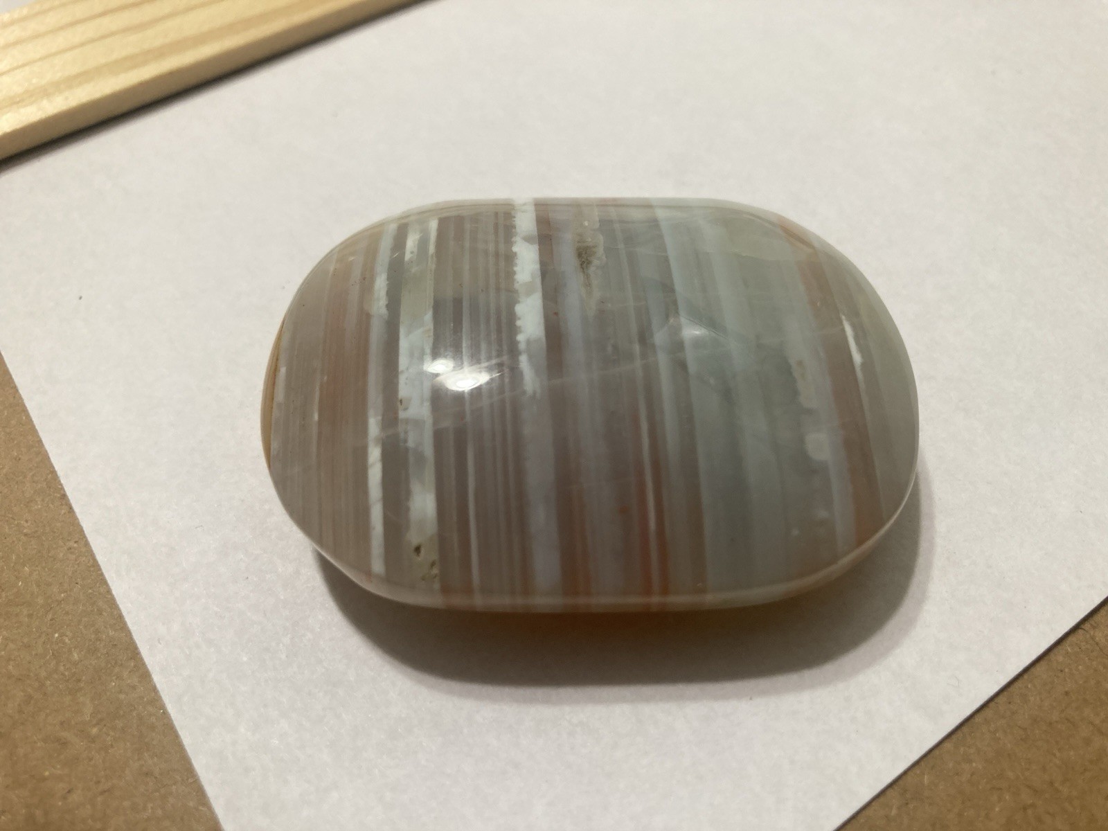 92G Banded Agate Multicolor Crystal Stone Quartz Crystal Large Mineral Specimen